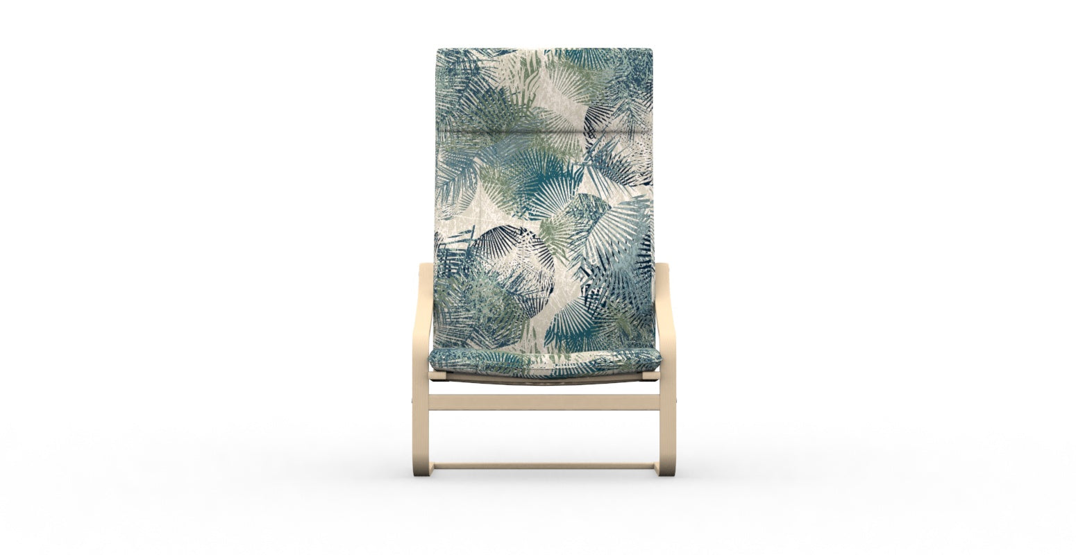 POÄNG IKEA Armchair Cover With Attached Neck Cushion - in fabric Exclusive edition, color Eden Green (x2pcs)