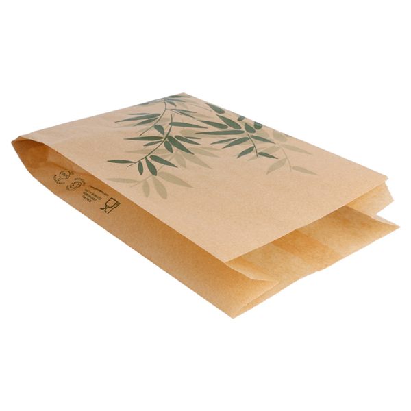 Pochettes burger 'feel green' 14+7x22cm naturel ingraissable - vendu par 500
