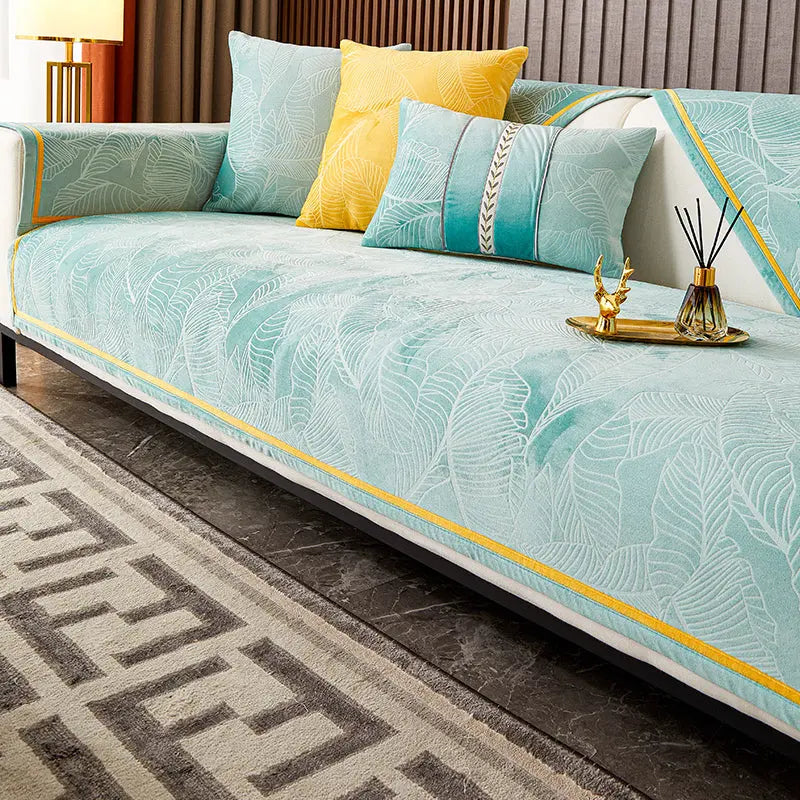 Plaid Canapé Antidérapant LEAFY