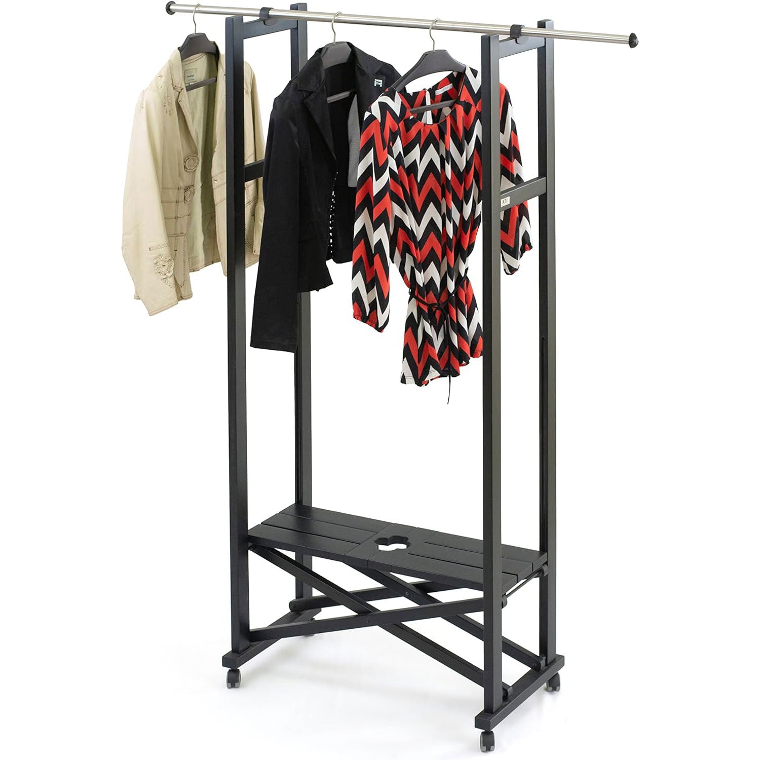 ARIT - Porte-manteau ELIOS, Bois - Fermable - Extensible - « Ar-It le cœur du bois », Noir