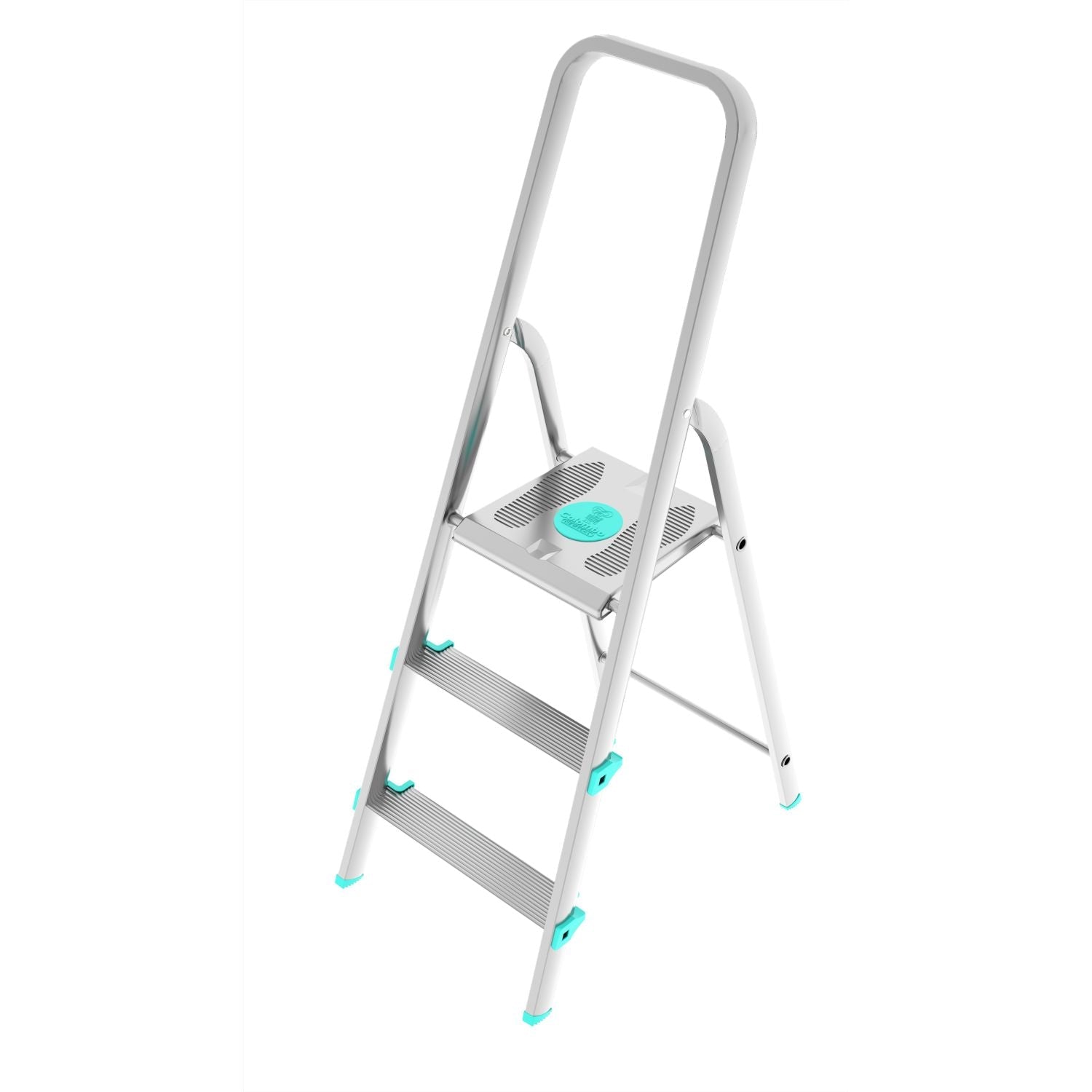 Colombo LIBELLULA - Escabeau, Escabeau 3 marches, Escabeau Pliable, Escabeau Sécurisé, Hauteur 61cm, Charge max. 150kg, Aluminium, Fabriqué en Italie