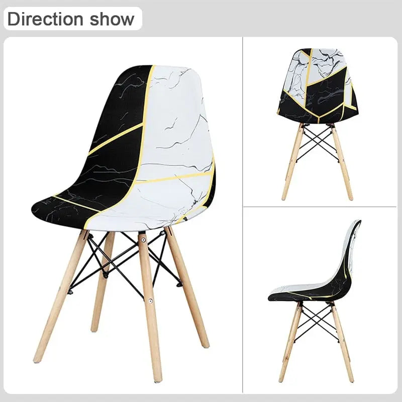 SCANBLACK - Housse de chaise scandinave imprimé