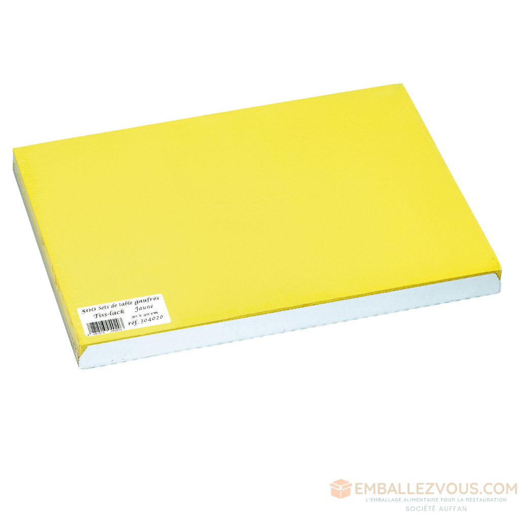 Set de table papier gaufré 30x40 JAUNE - vendu par 500