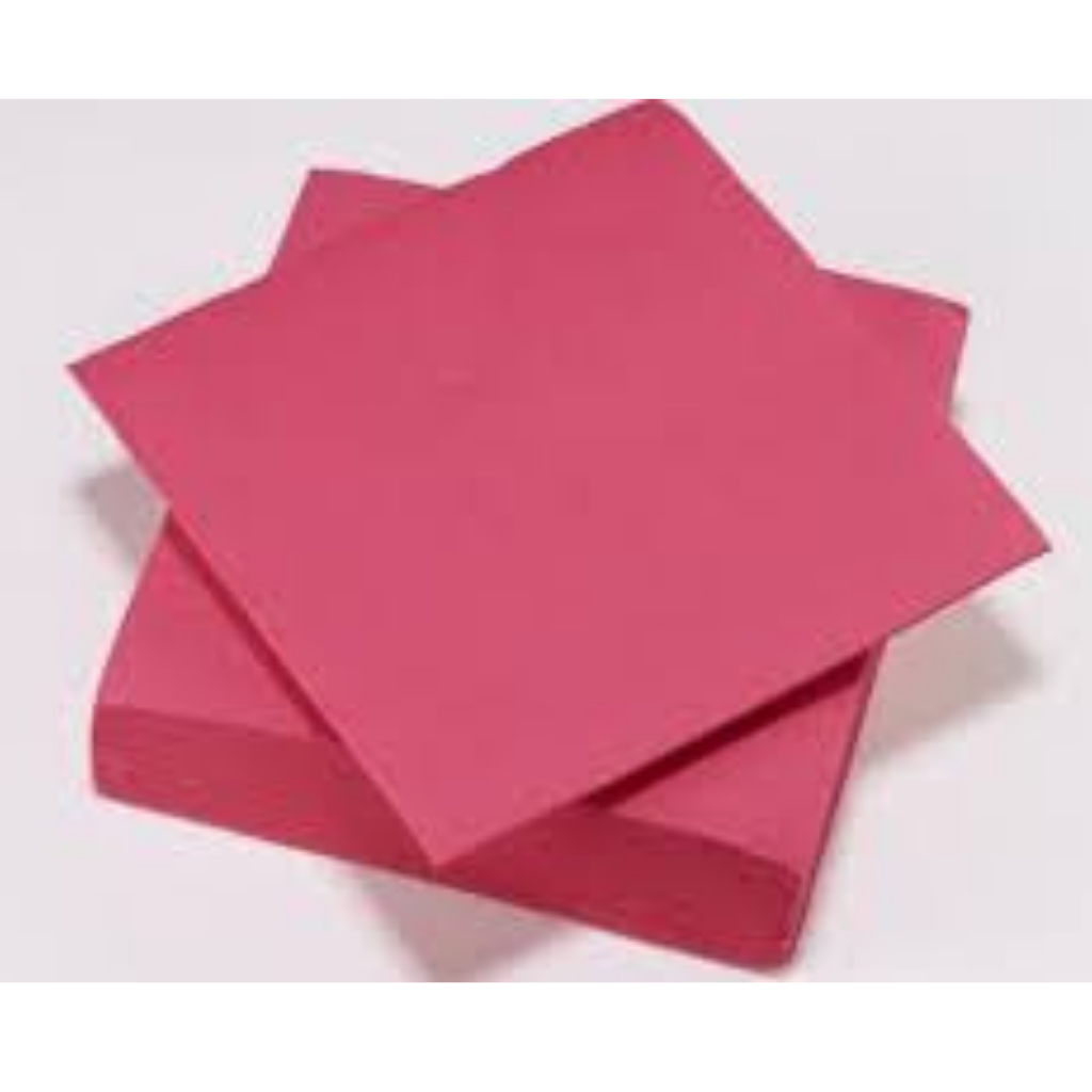 Serviettes pure ouate microgaufrées 2 points fuchsia 38x38 - vendu par 1440