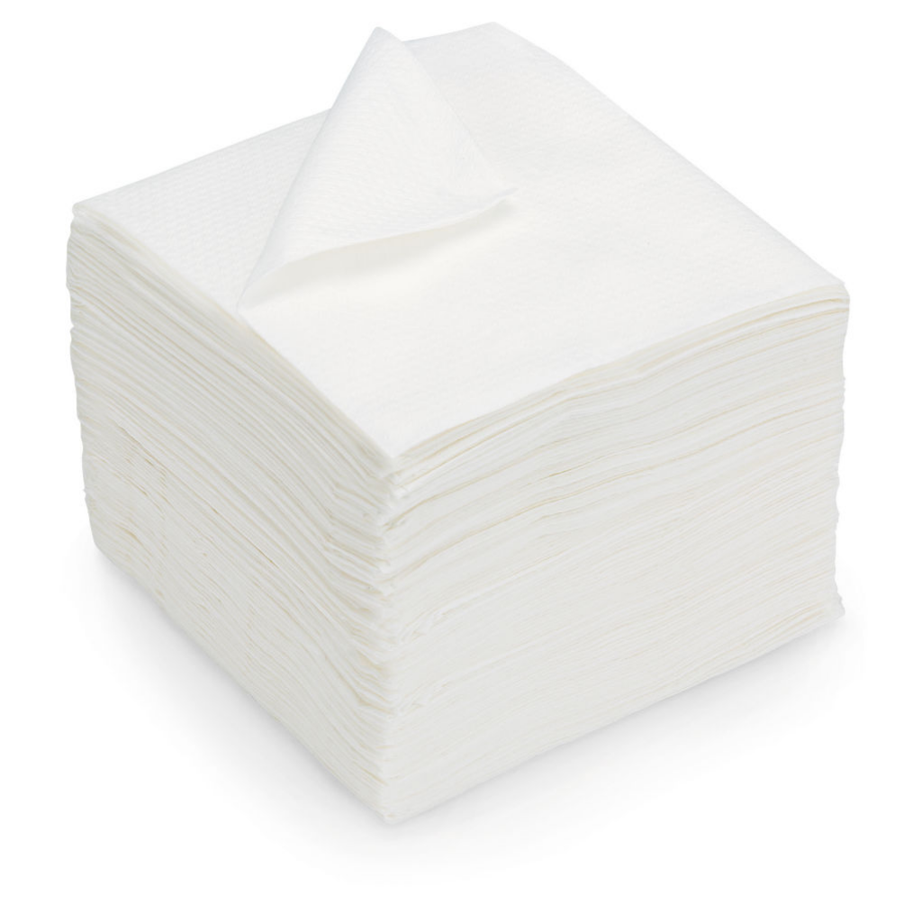 Serviettes ouate blanches 1 pli 30x30 - vendu par 5000