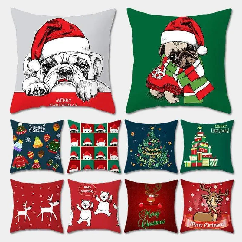Taie d'oreiller à impression numérique série Noël