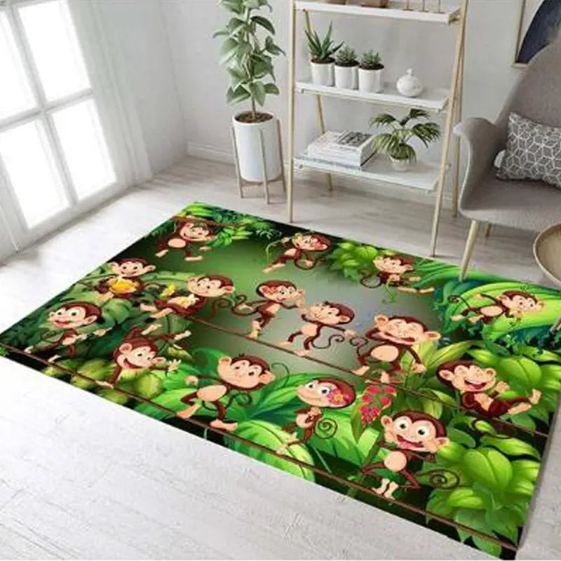 Tapis Chambre Enfant Motif NEOJUNGLE