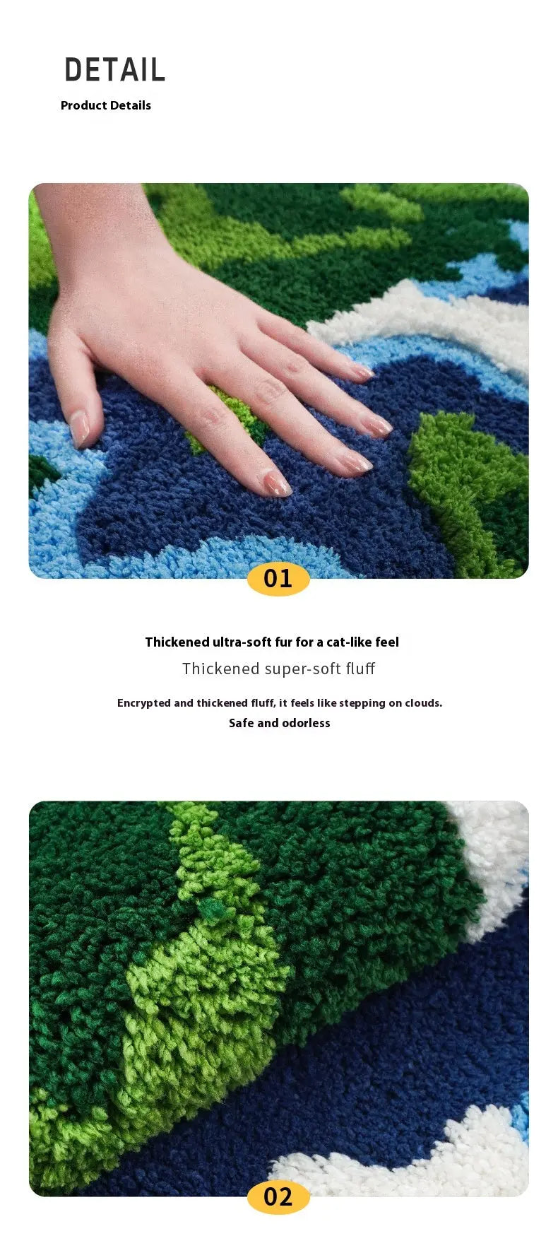 Tapis Rond Doux Lavable WARMY