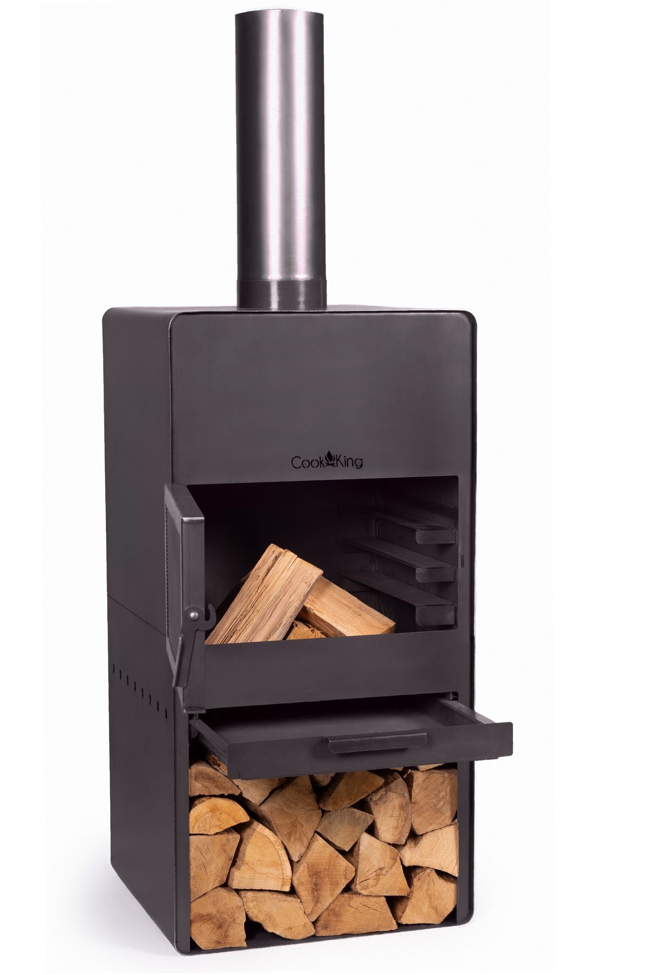 Cook King - Brasero Cheminee Exterieur Terasse, Chauffage Exterieur, Cheminée Bois «VENTO»