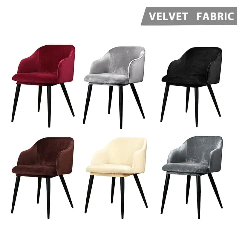 Housse pour fauteuil scandinave en velours WINGBACK