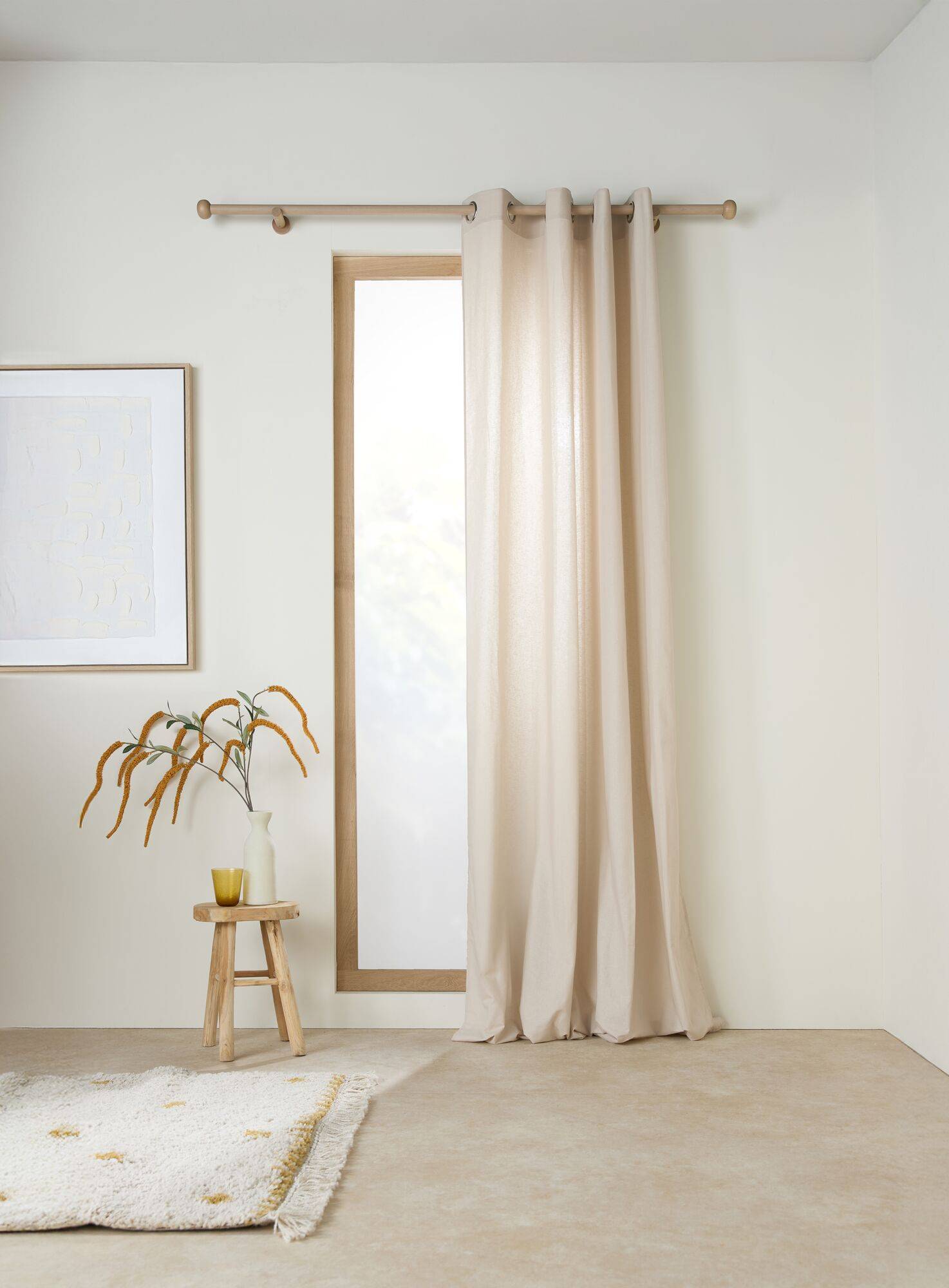 Rideau coton lin Valentine CAMIF - Lin