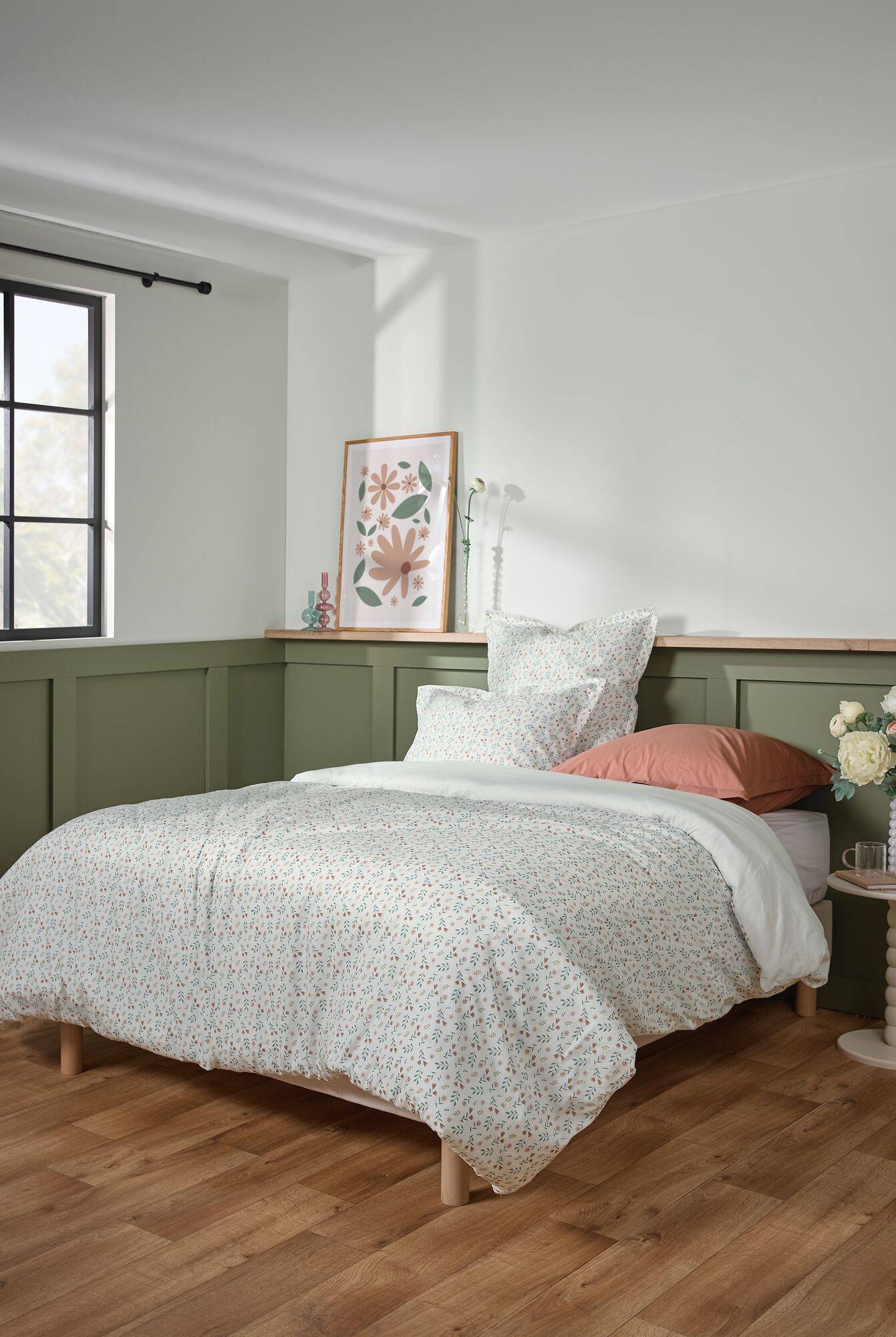 Taie d'oreiller coton bio Verlaine CAMIF - Blanc - 65 x 65 cm