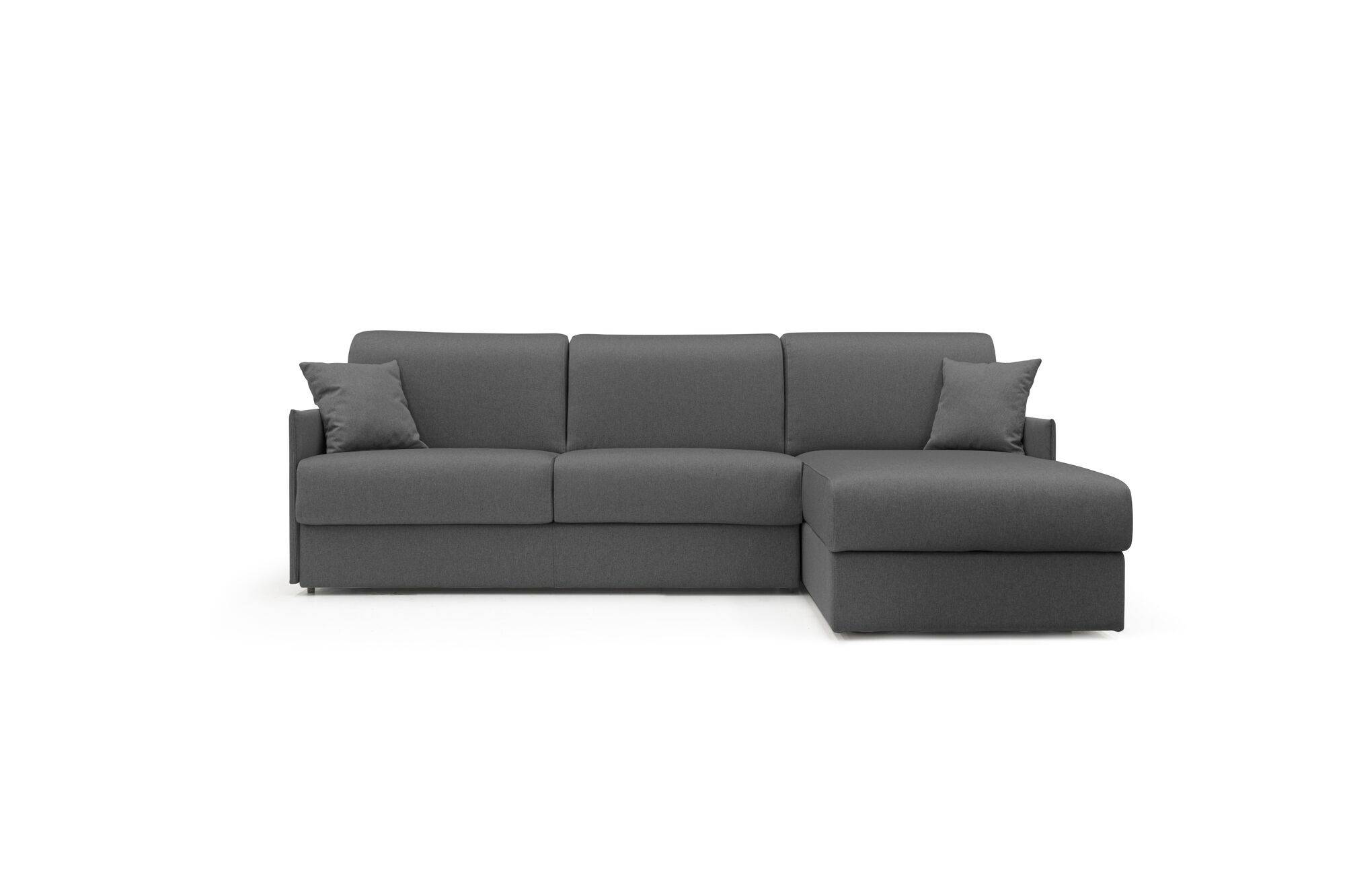 Canapé d'angle réversible tissu déhoussable Arthur - Anthracite - Grand 2 places