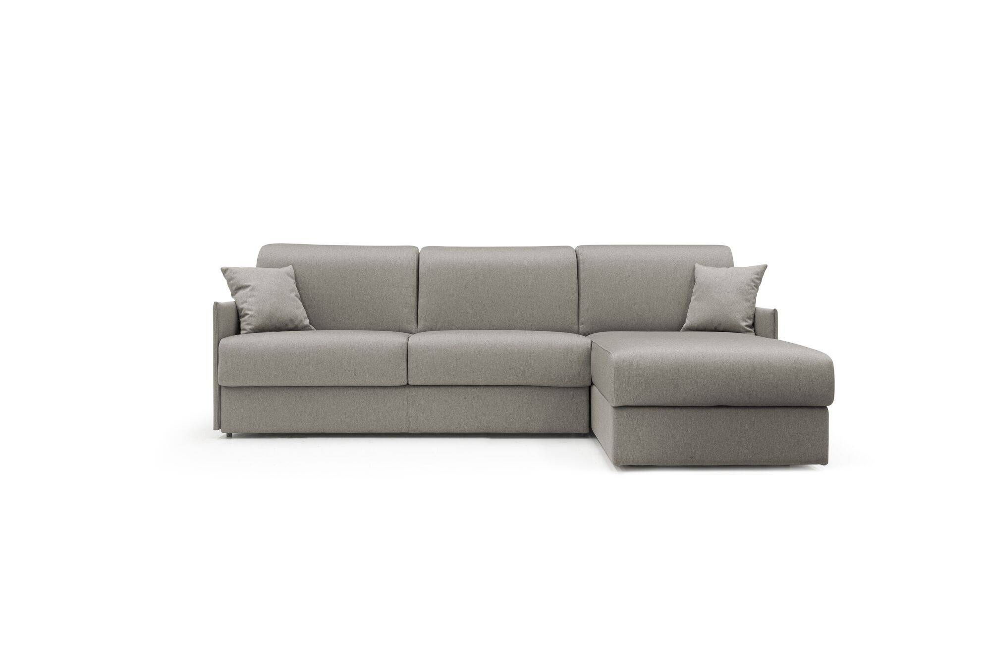 Canapé d'angle réversible tissu déhoussable Arthur - Taupe - Grand 2 places