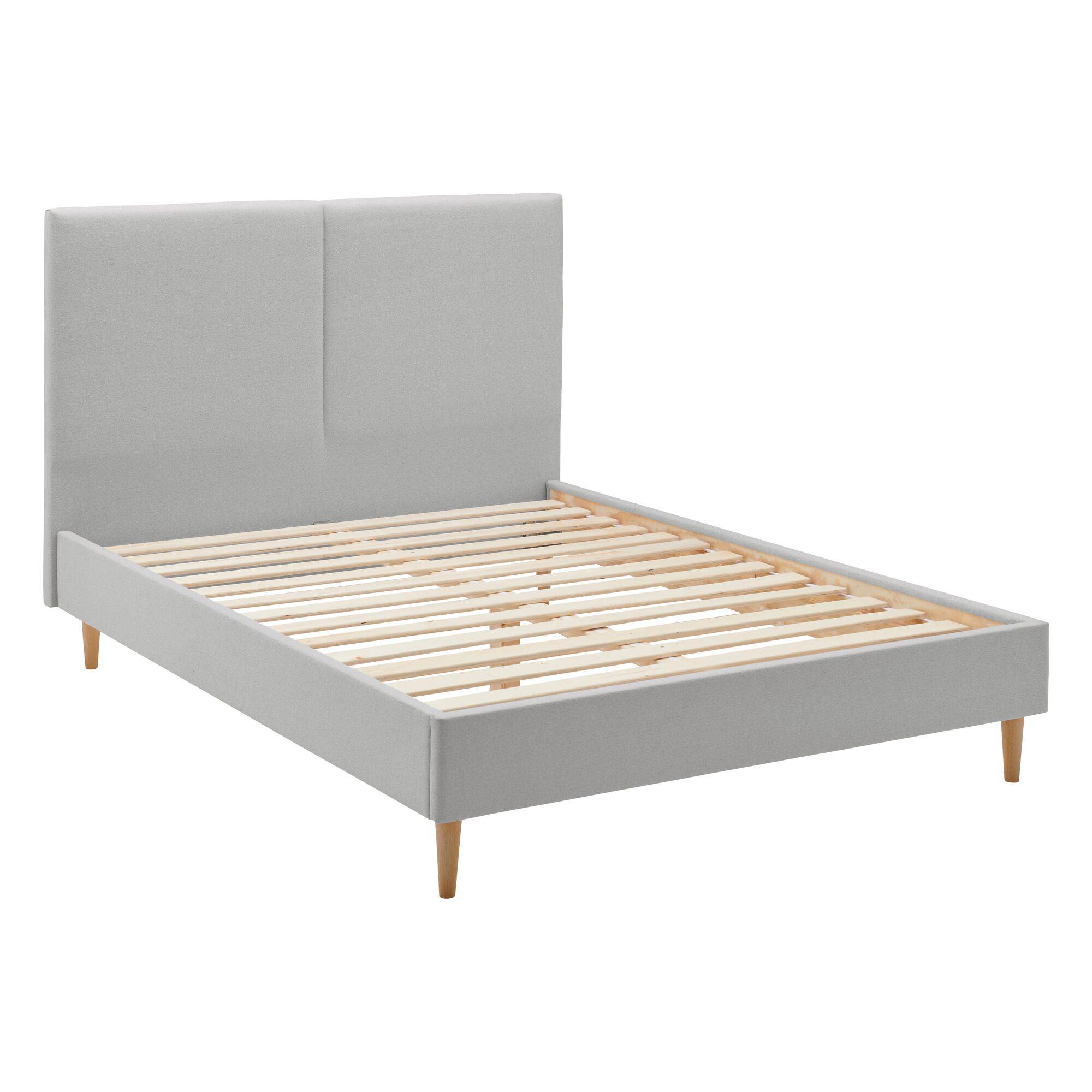 Lit Célestin en kit CAMIF - Gris Clair - 140 x 190 cm