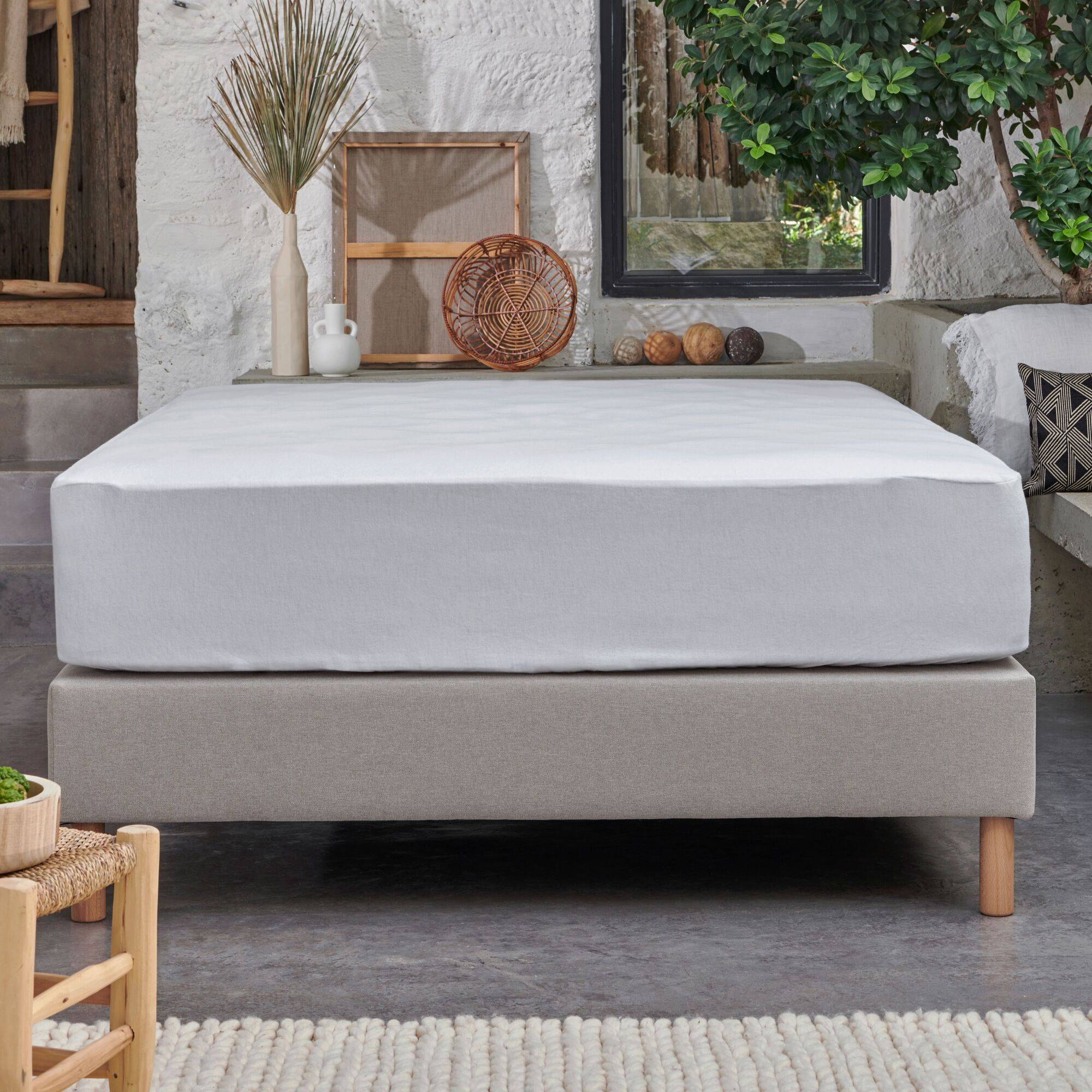 Protège matelas super épais molleton coton recyclé, Maëronn CAMIF - 80 x 200 cm