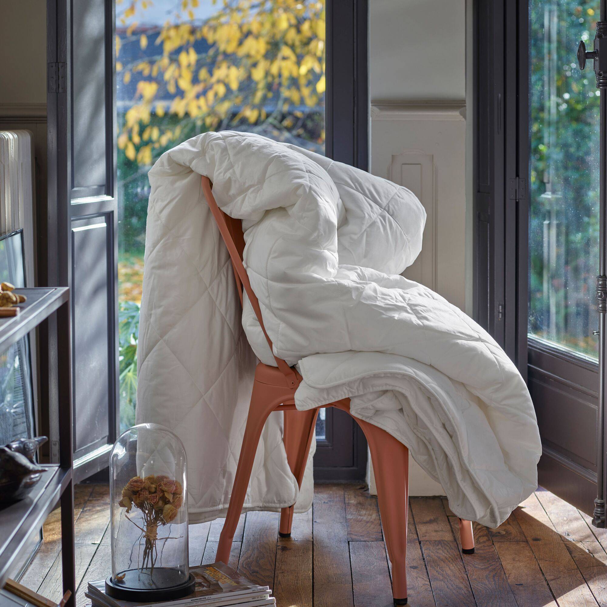 Couette chaude en duvet et percale biologique Camélia, CAMIF - 140 x 200 cm