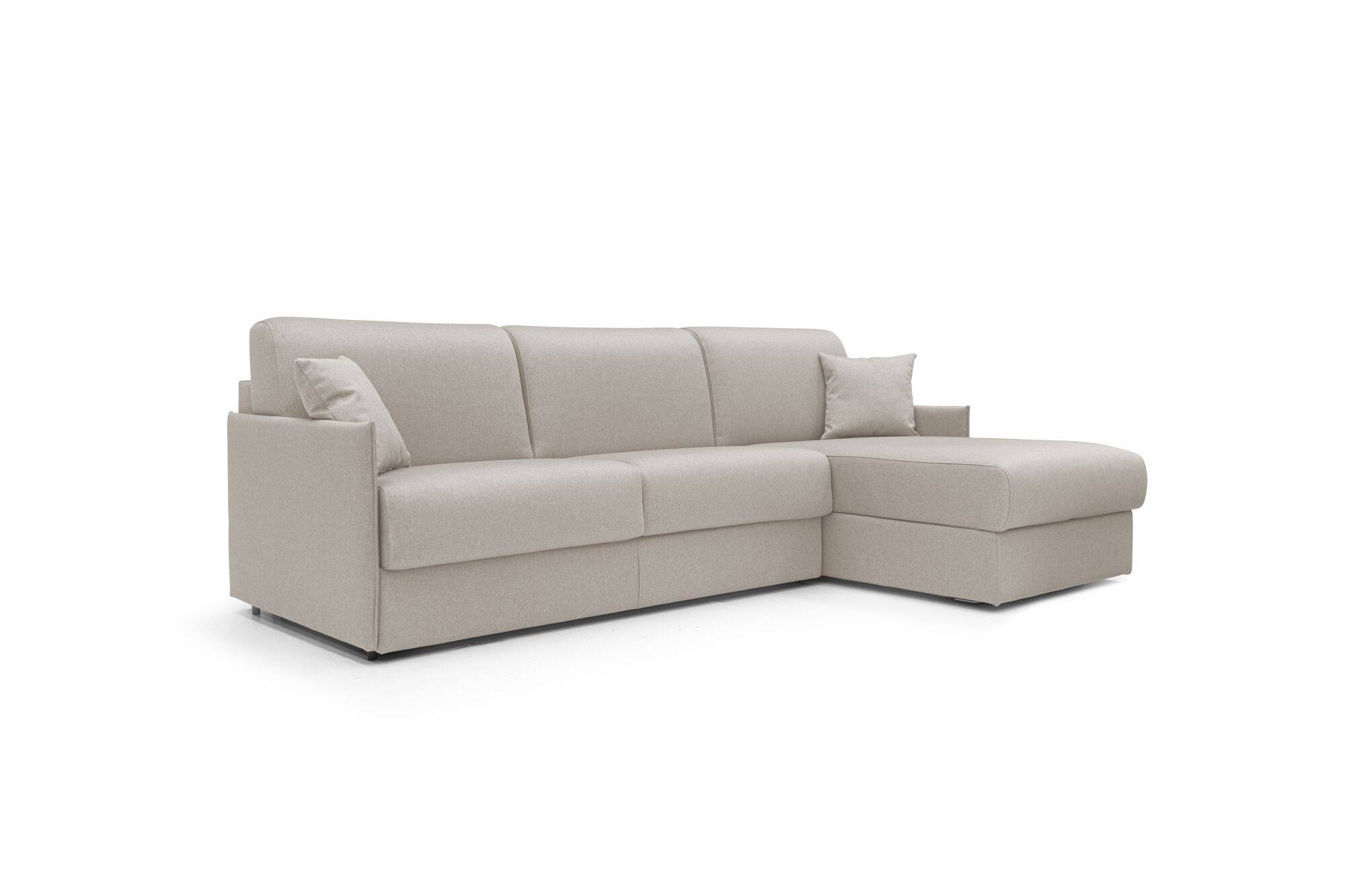 Canapé d'angle convertible et réversible tissu recyclé déhoussable Arthur - Lin - Grand 2 places