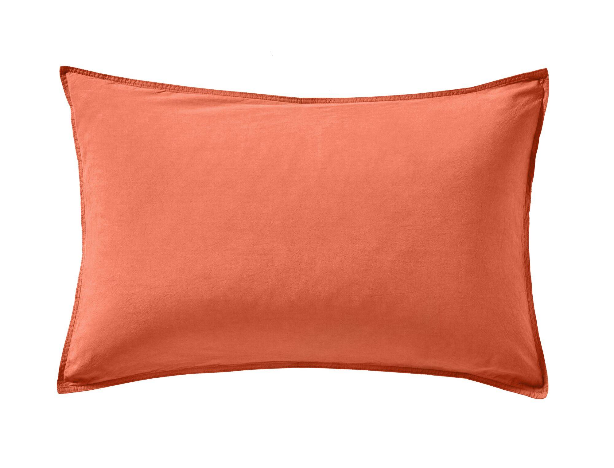 Taie percale lavée Bohème BLANC DES VOSGES - Épices - Taie d'oreiller 50 x 75 cm