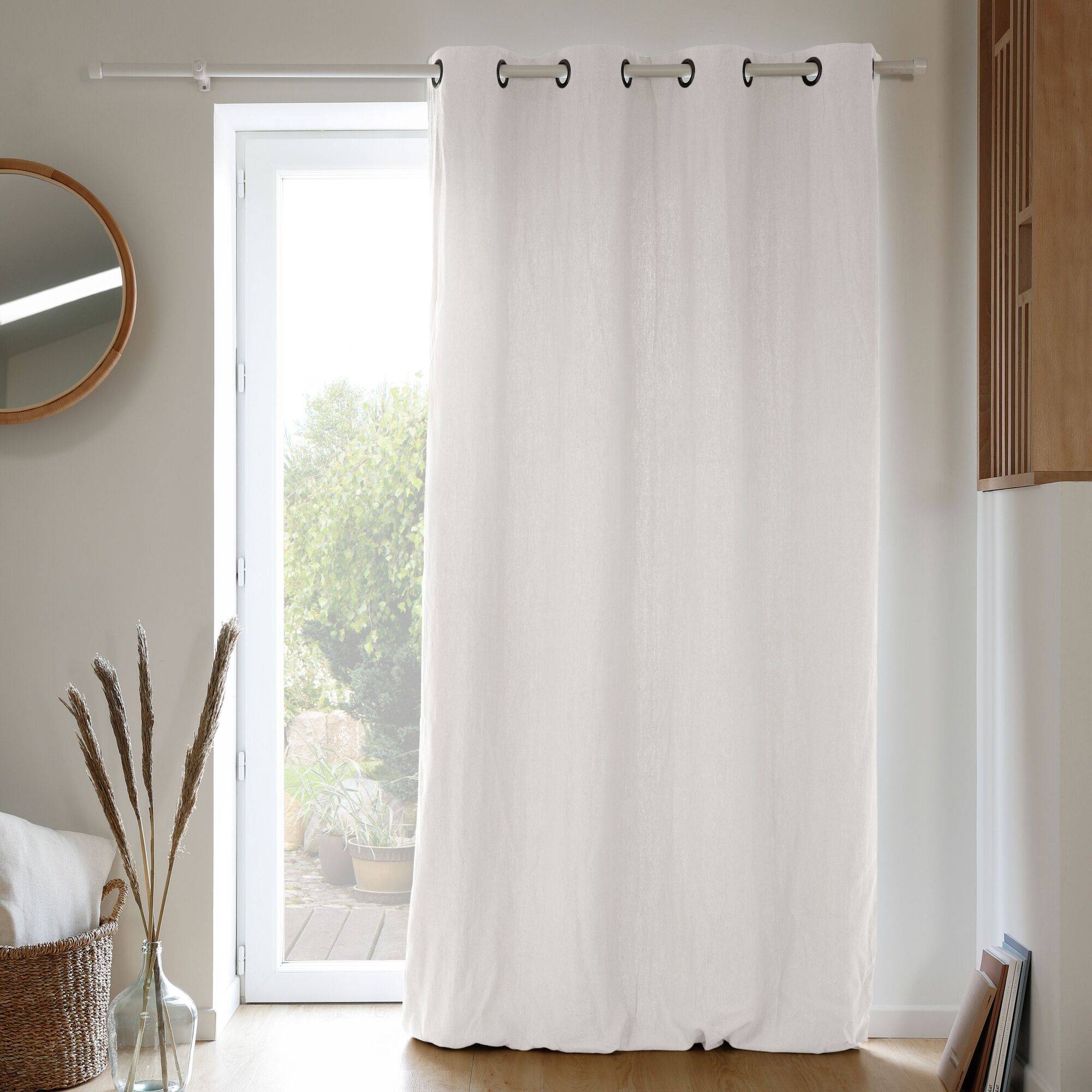 Rideau thermique en lin Colin MOONDREAM - Blanc
