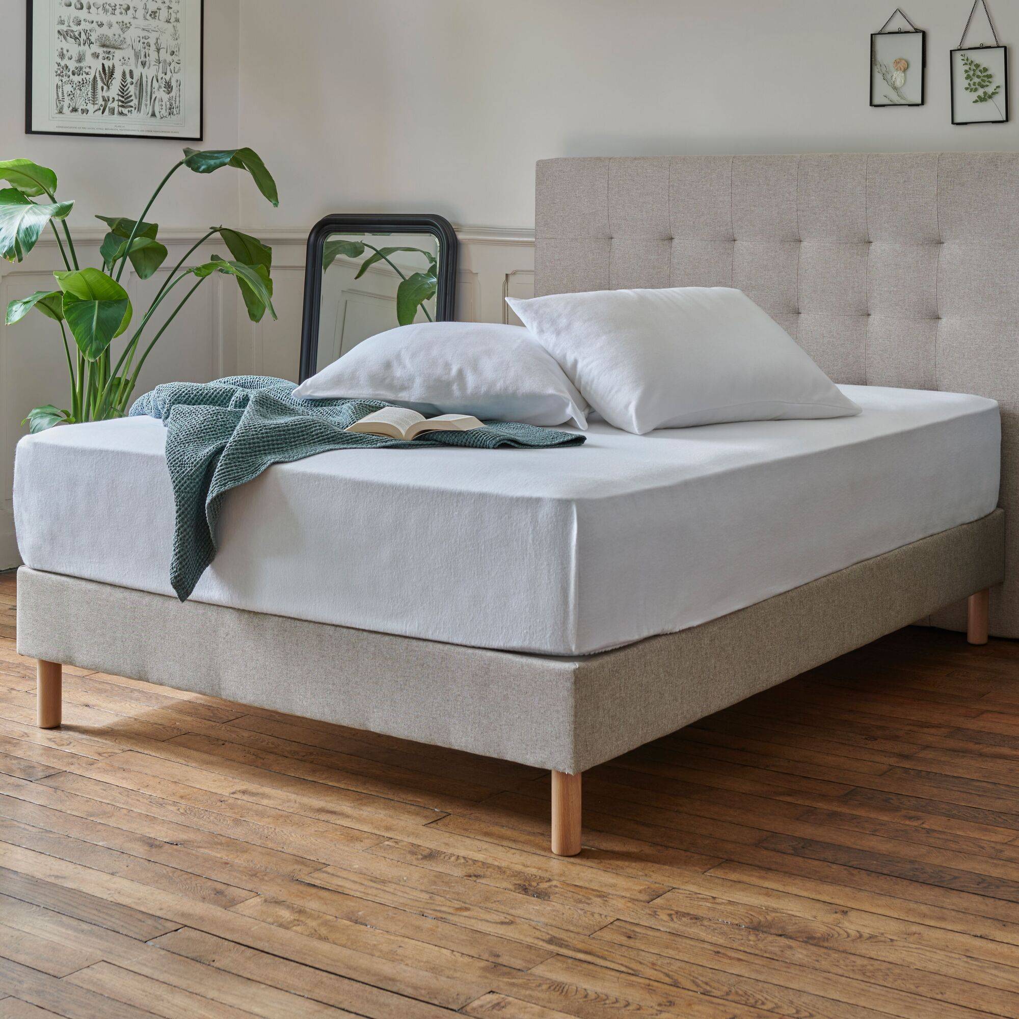 Protège matelas molleton anti acariens et bactérien Anais CAMIF - 80 x 200 cm