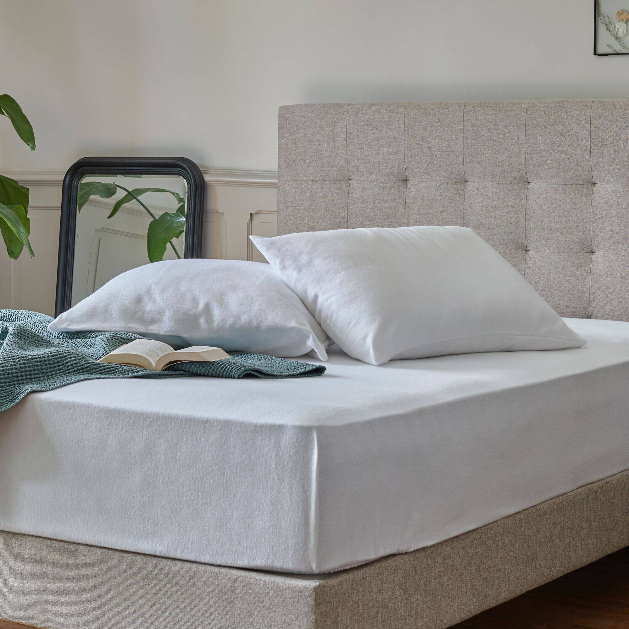 Protège oreiller molleton anti acariens et bactérien Anais CAMIF - 50 x 70 cm