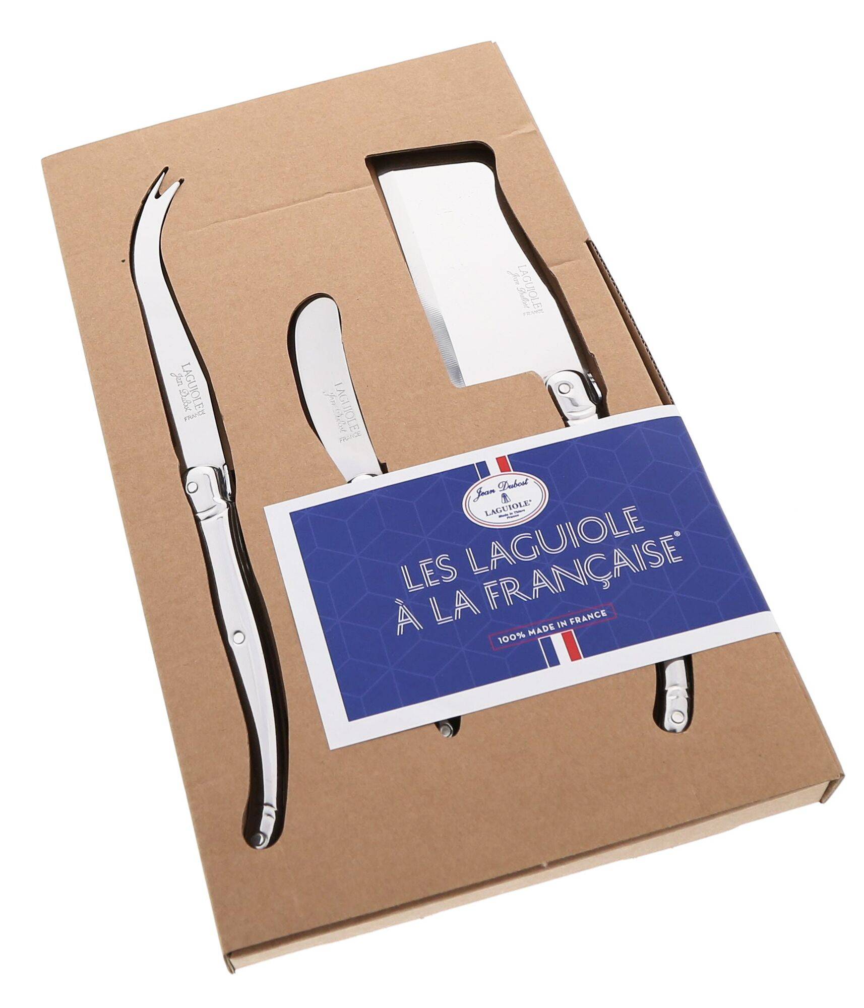 Coffret de 3 couteaux à fromages Laguiole Inox JEAN DUBOST