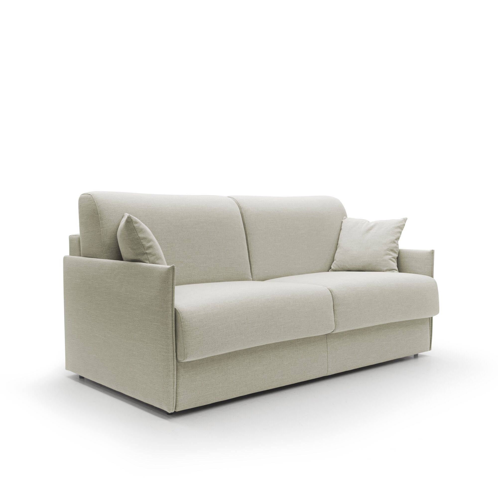 Canapé convertible tissu recyclé déhoussable Arthur - Lin - Grand 2 places