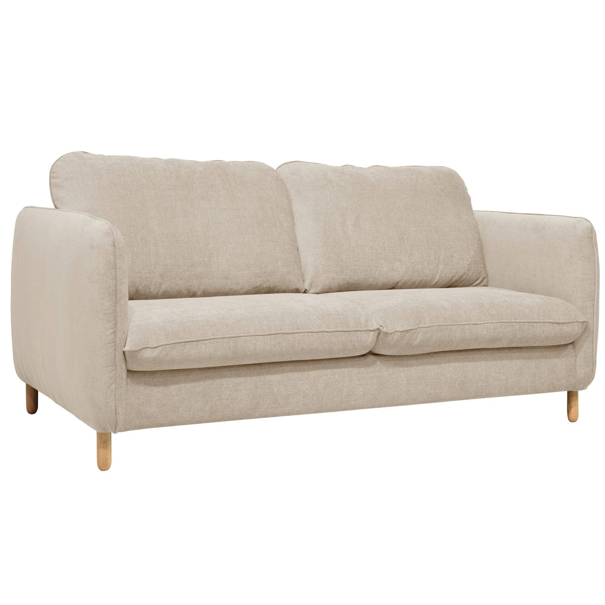 Canapé convertible tissu chenillé Portimo CAMIF - Ecru