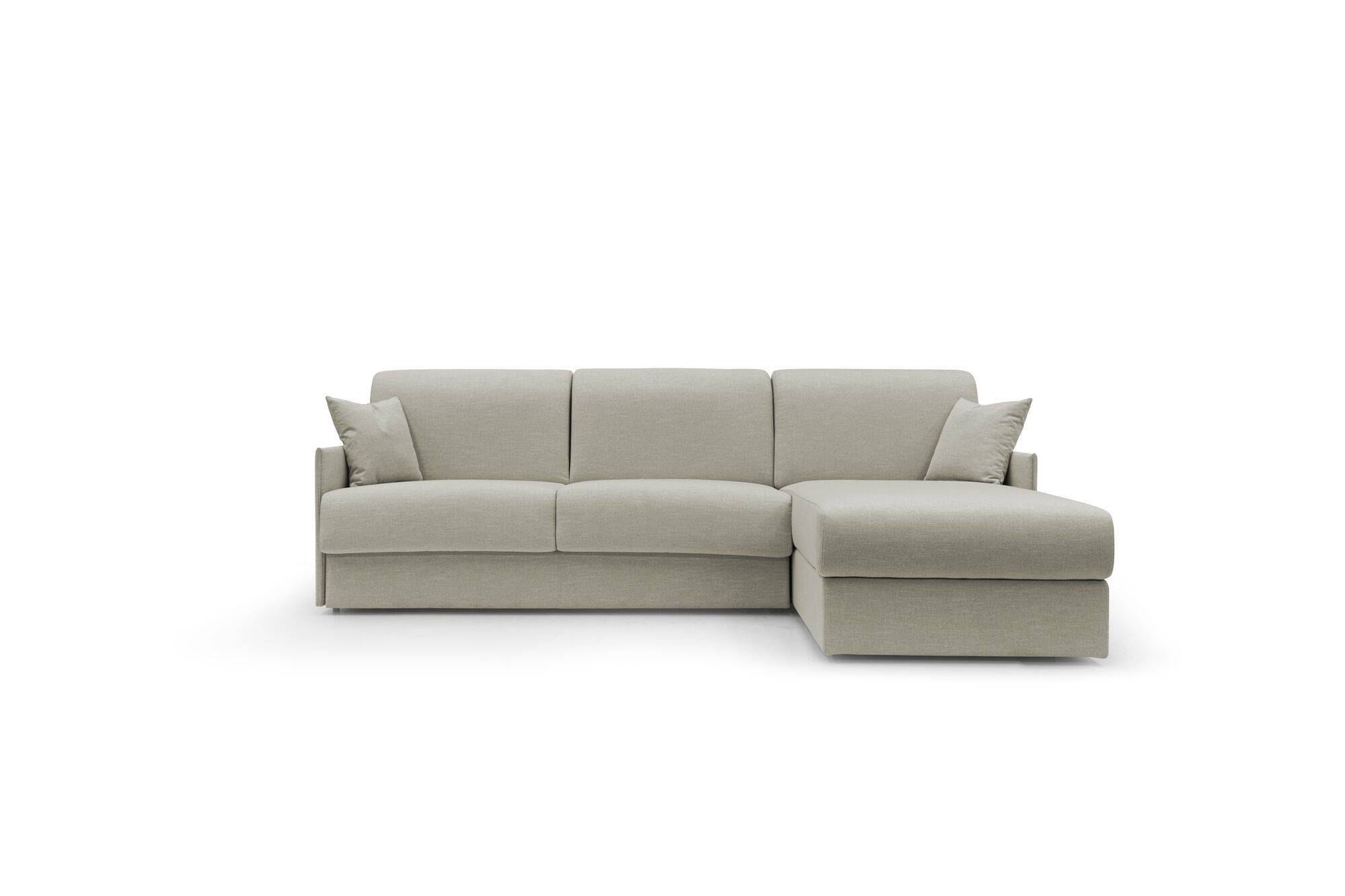 Canapé d'angle réversible tissu recyclé déhoussable Arthur - Lin - Grand 2 places