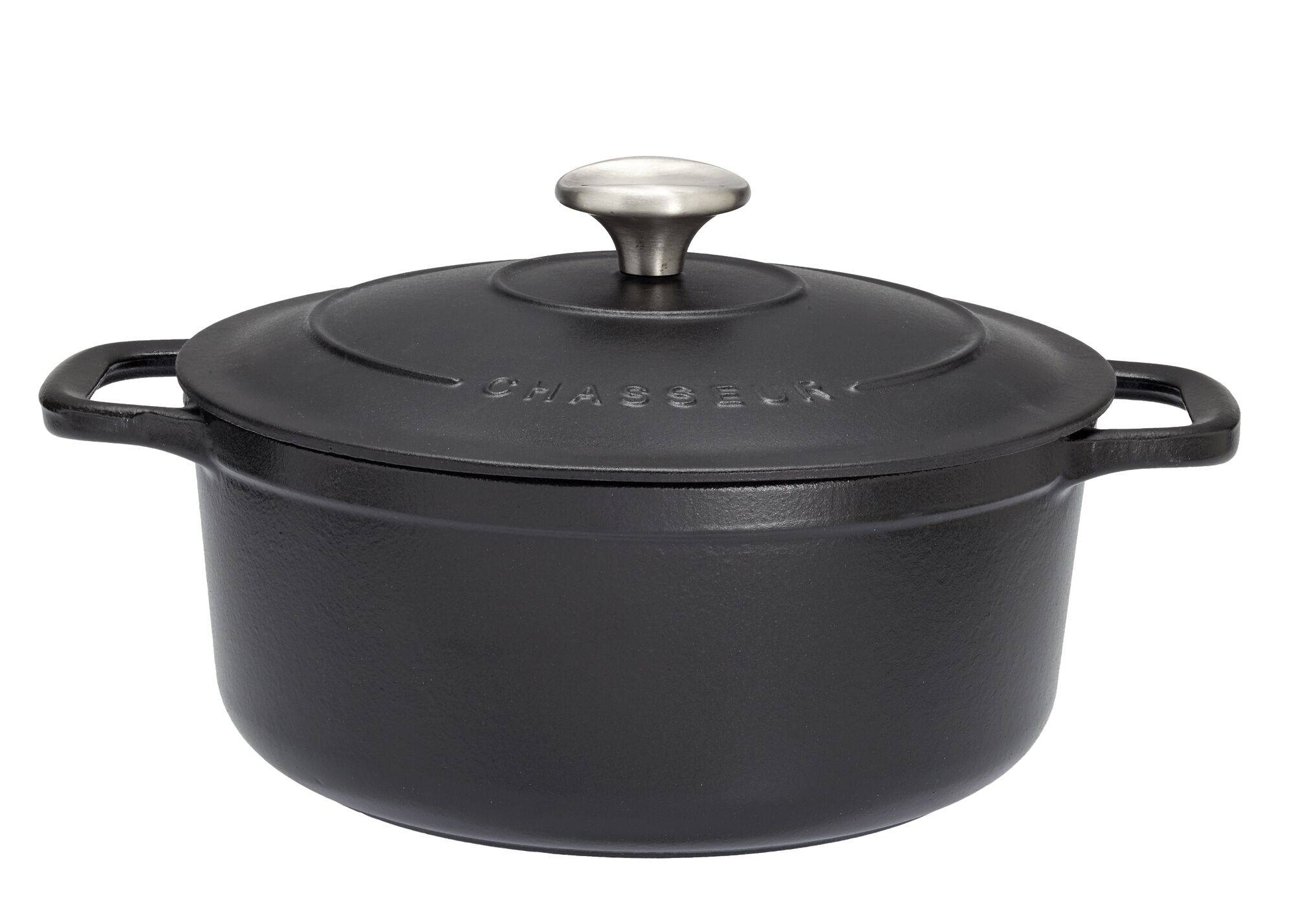 Cocotte en fonte ronde 28 cm Noire - Sublime CHASSEUR
