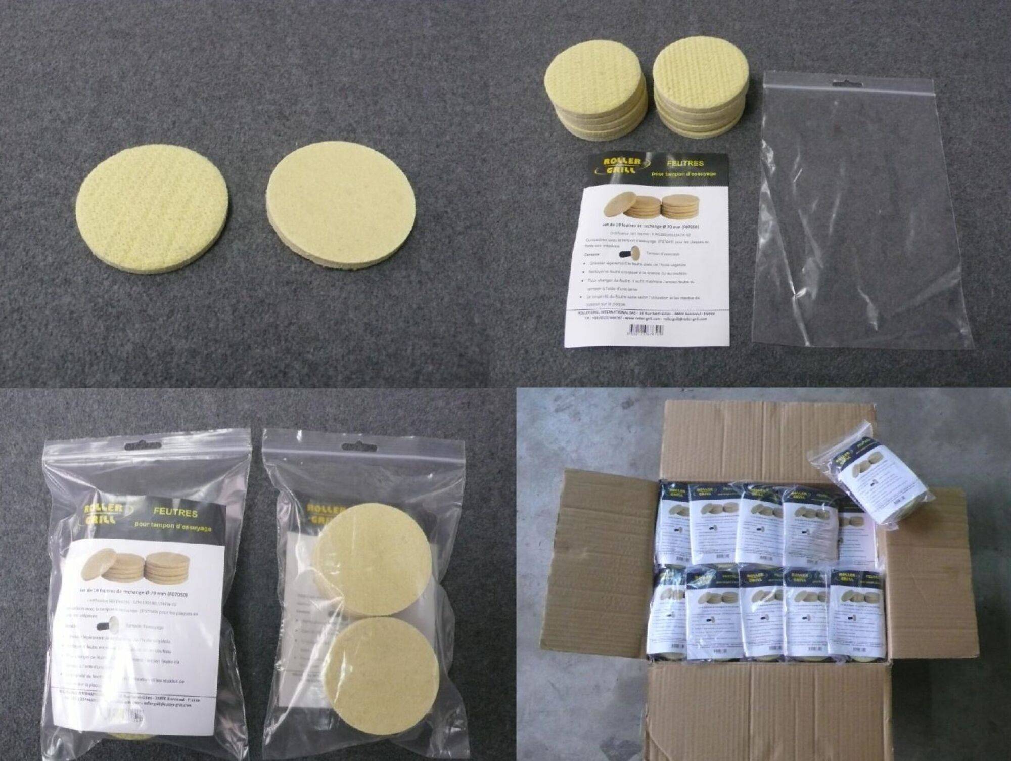 Sachet de 10 feutres pour Crêpière BILIG 400 ROLLER GRILL