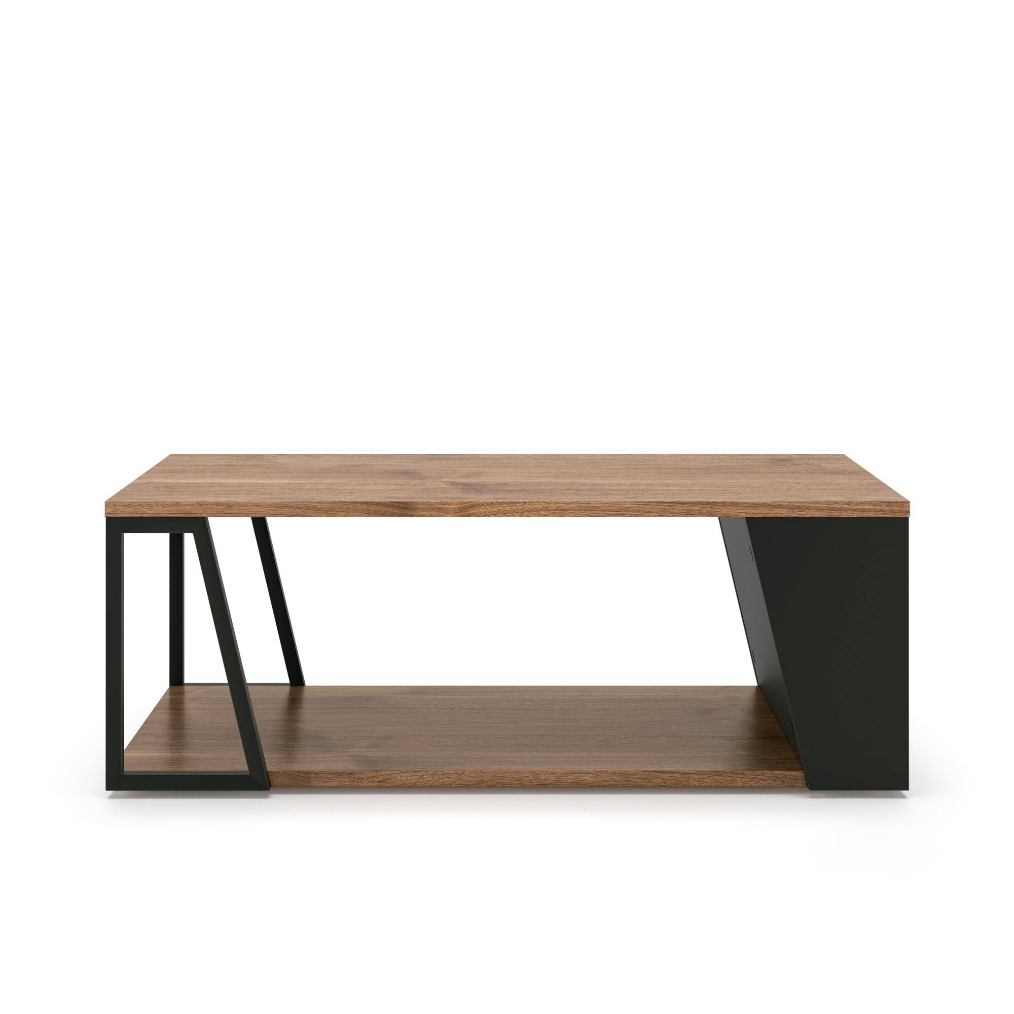 Table basse Albi - Noir/Noyer