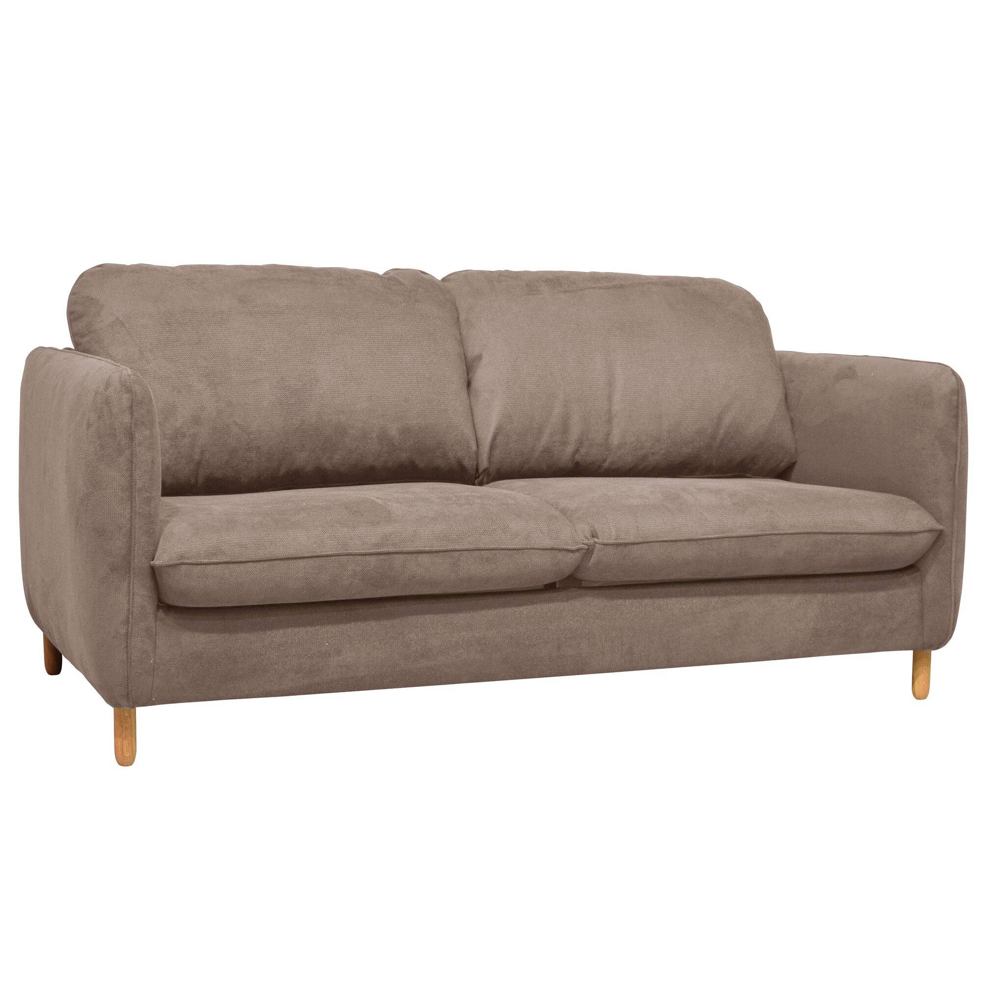 Canapé convertible tissu recyclé Portimo - Taupe