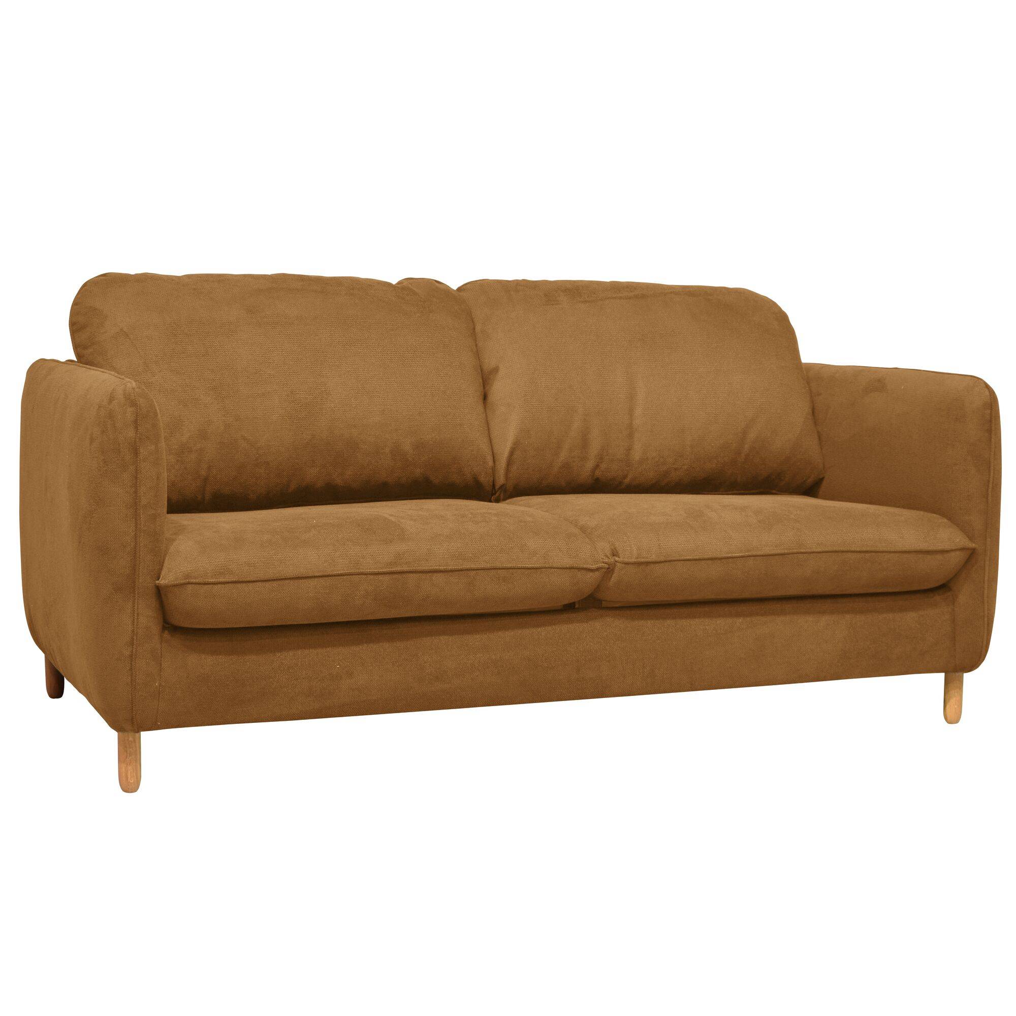 Canapé convertible tissu recyclé Portimo - Ocre