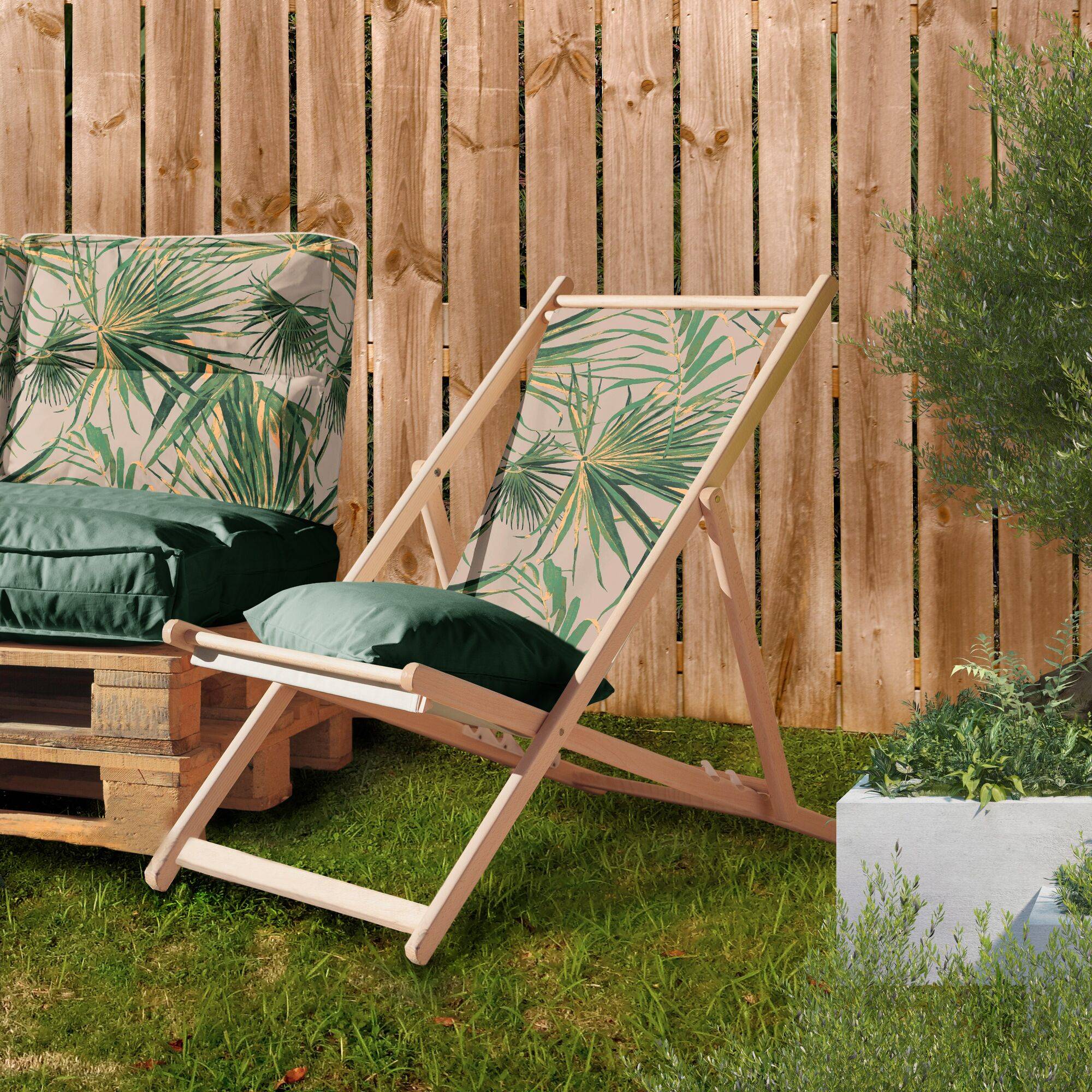 Chilienne en tissu recyclé Heva CAMIF - Jungle