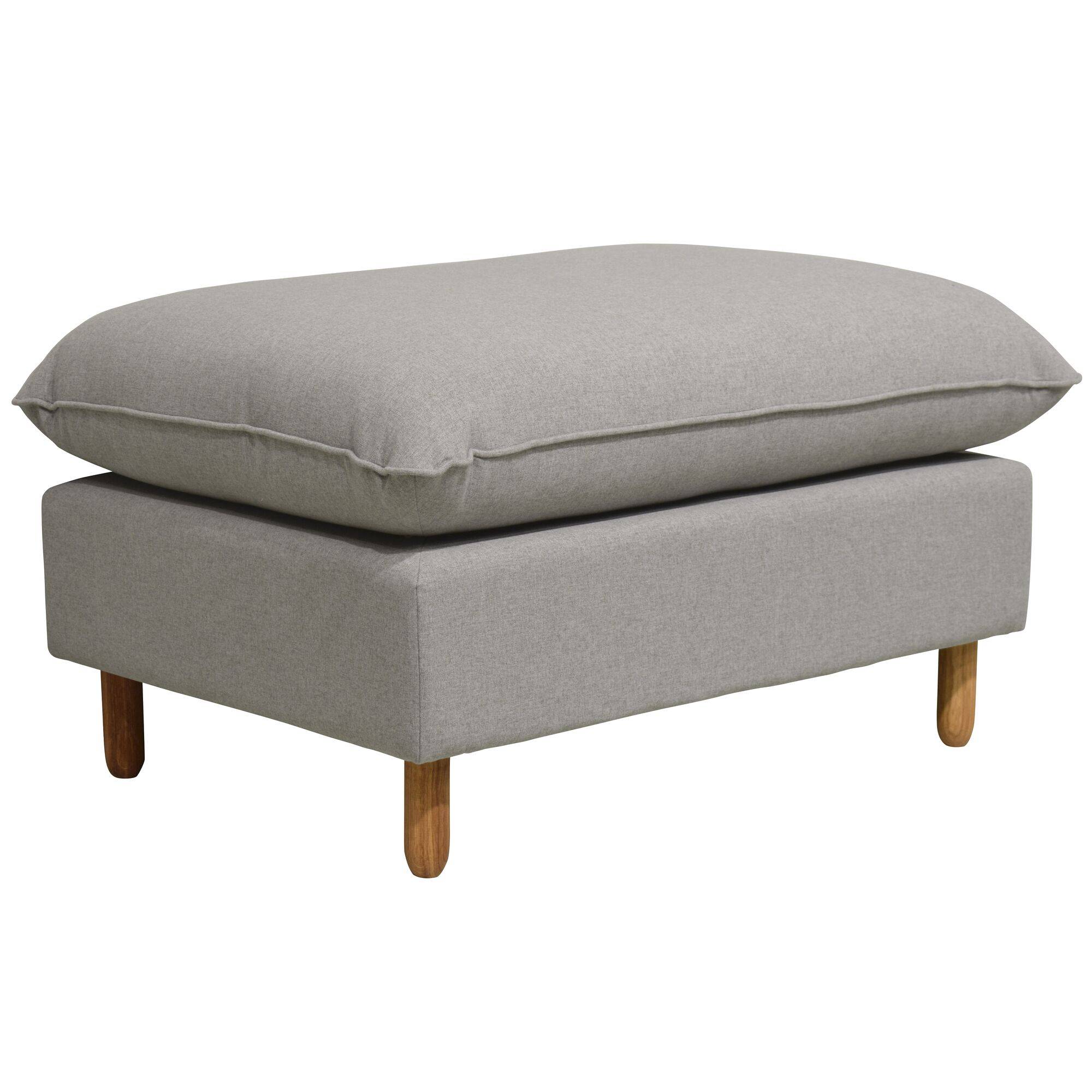 Repose-pieds tissu Portimo - Gris Clair