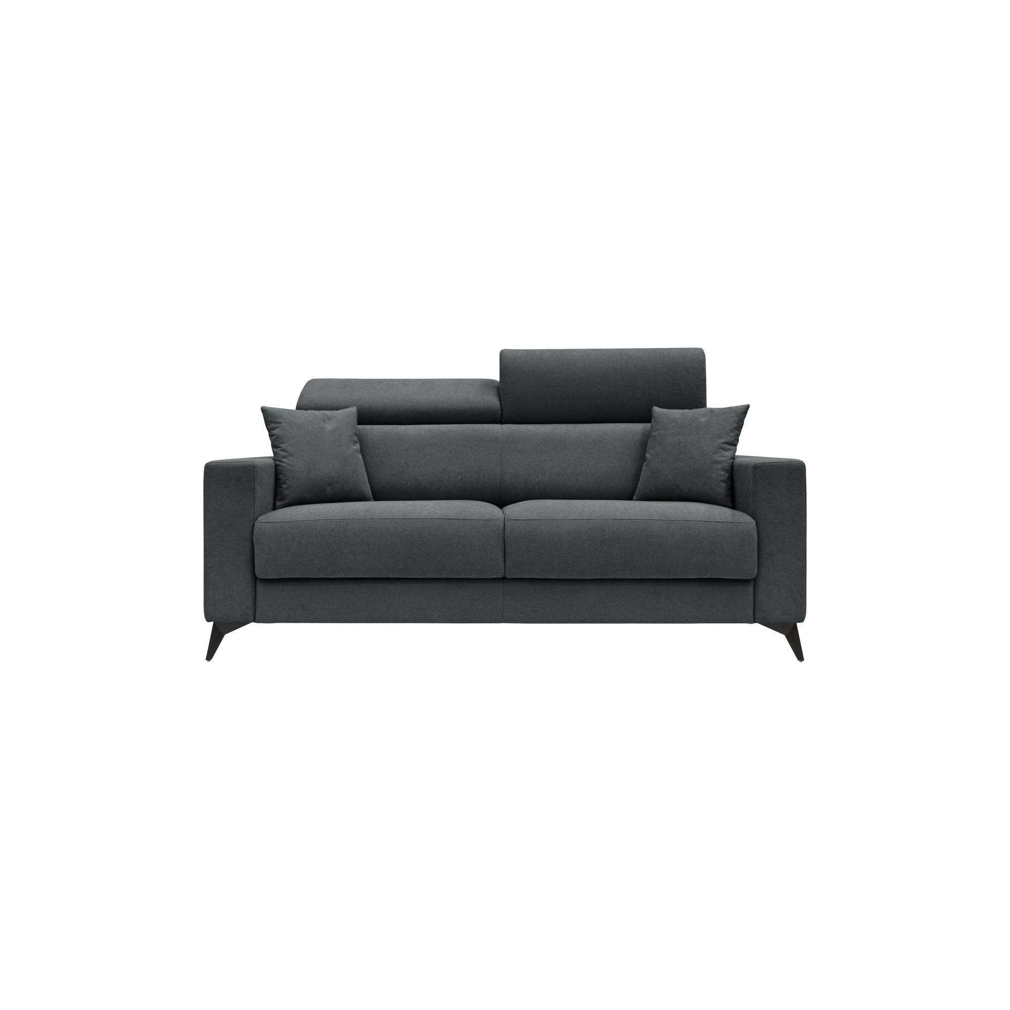 Canapé convertible tissu recyclé déhoussable Alden - Anthracite - 3 places