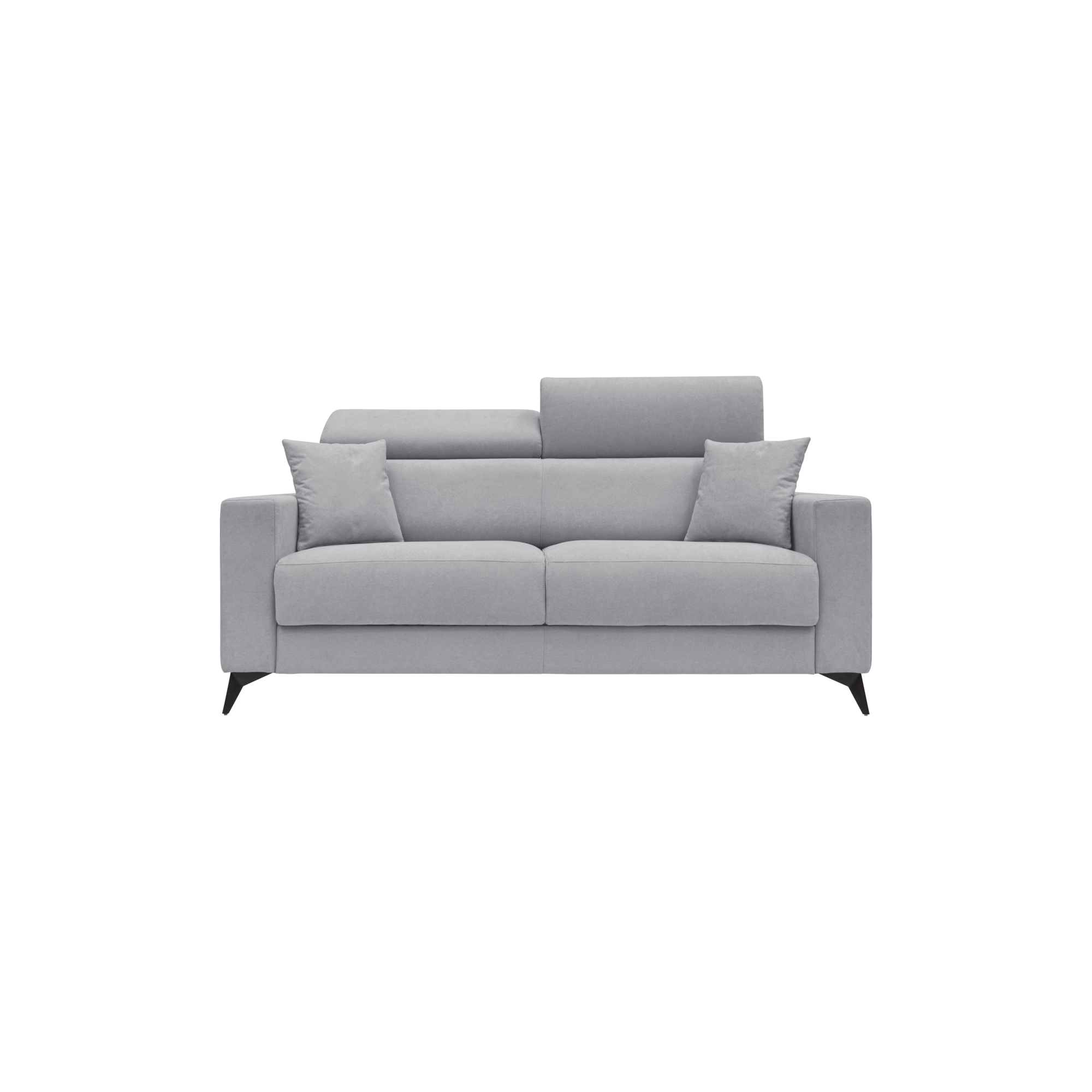 Canapé convertible tissu recyclé déhoussable Alden - Gris Clair - 3 places