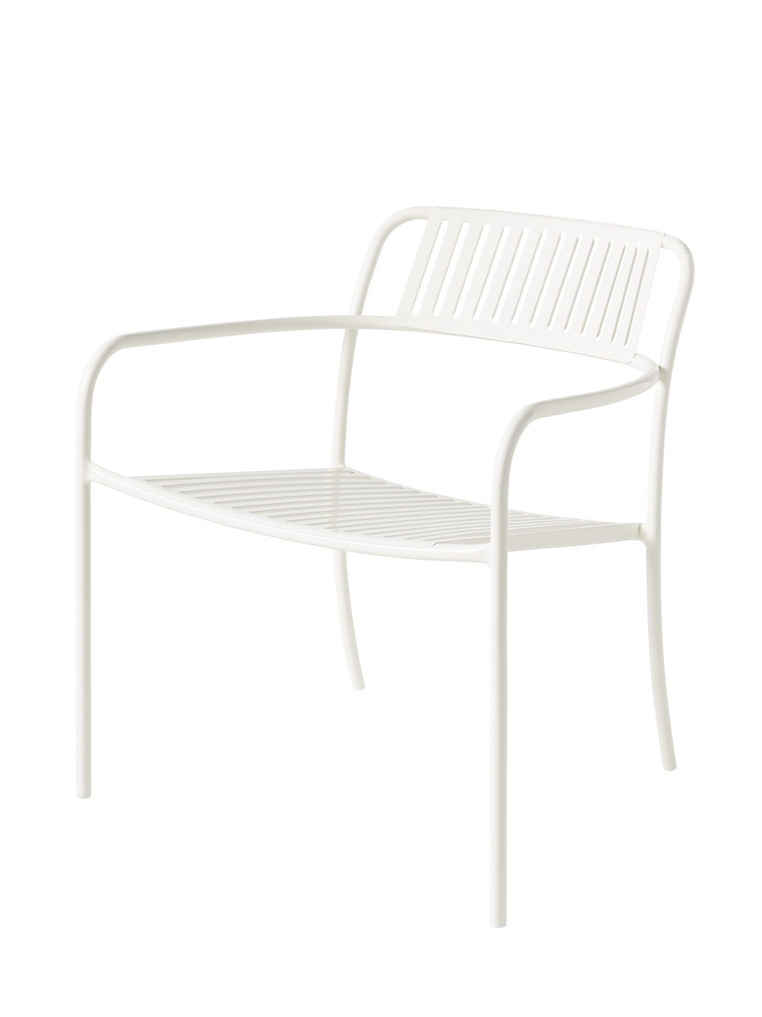 Fauteuil lounge lames Patio TOLIX - Blanc Pur