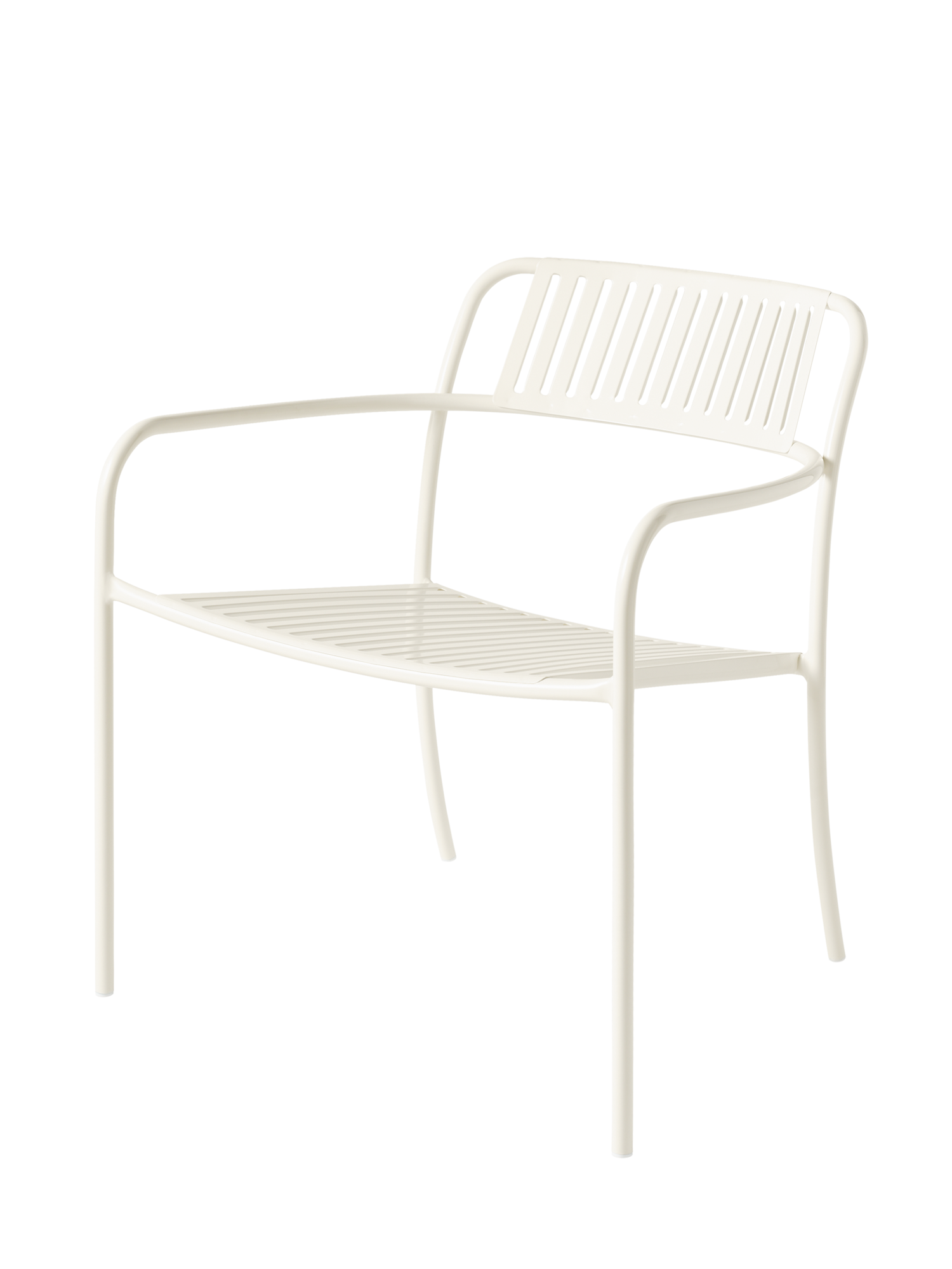 Fauteuil lounge lames Patio TOLIX - Blanc Perlé