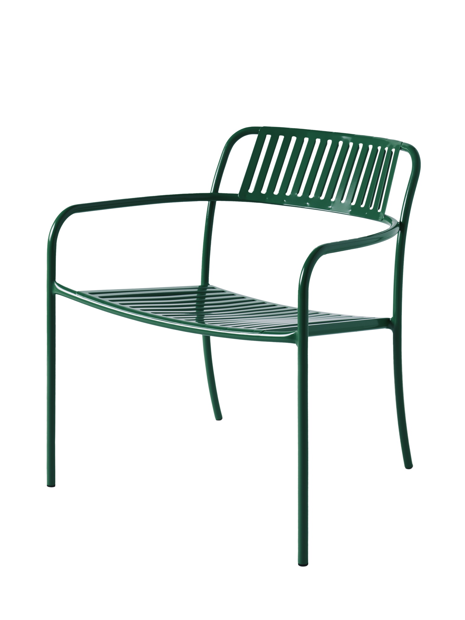 Fauteuil lounge lames Patio TOLIX - Vert Mousse