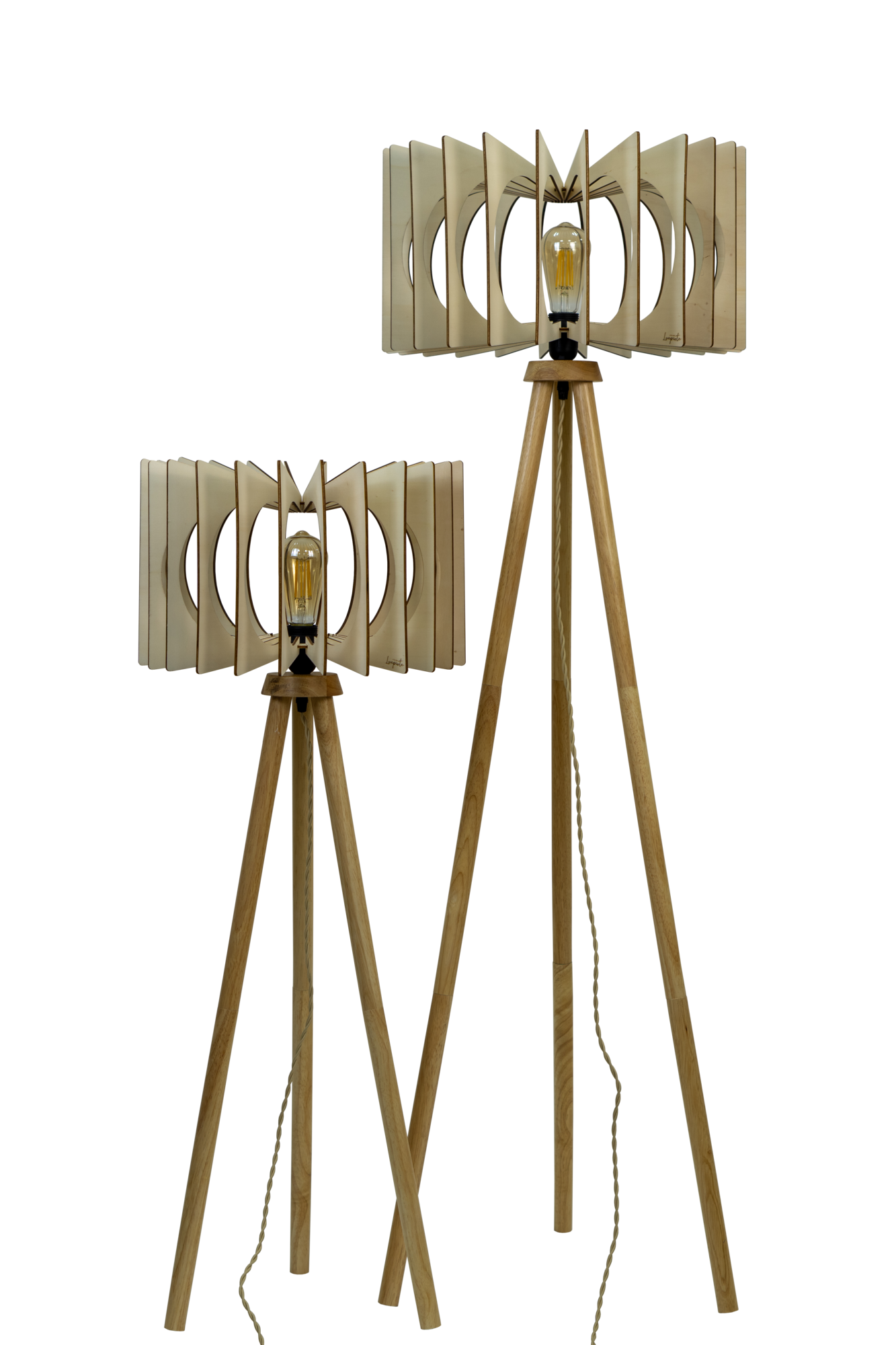 Lampadaire Angèle ATELIER LOUPIOTE - Pieds bois - Grand