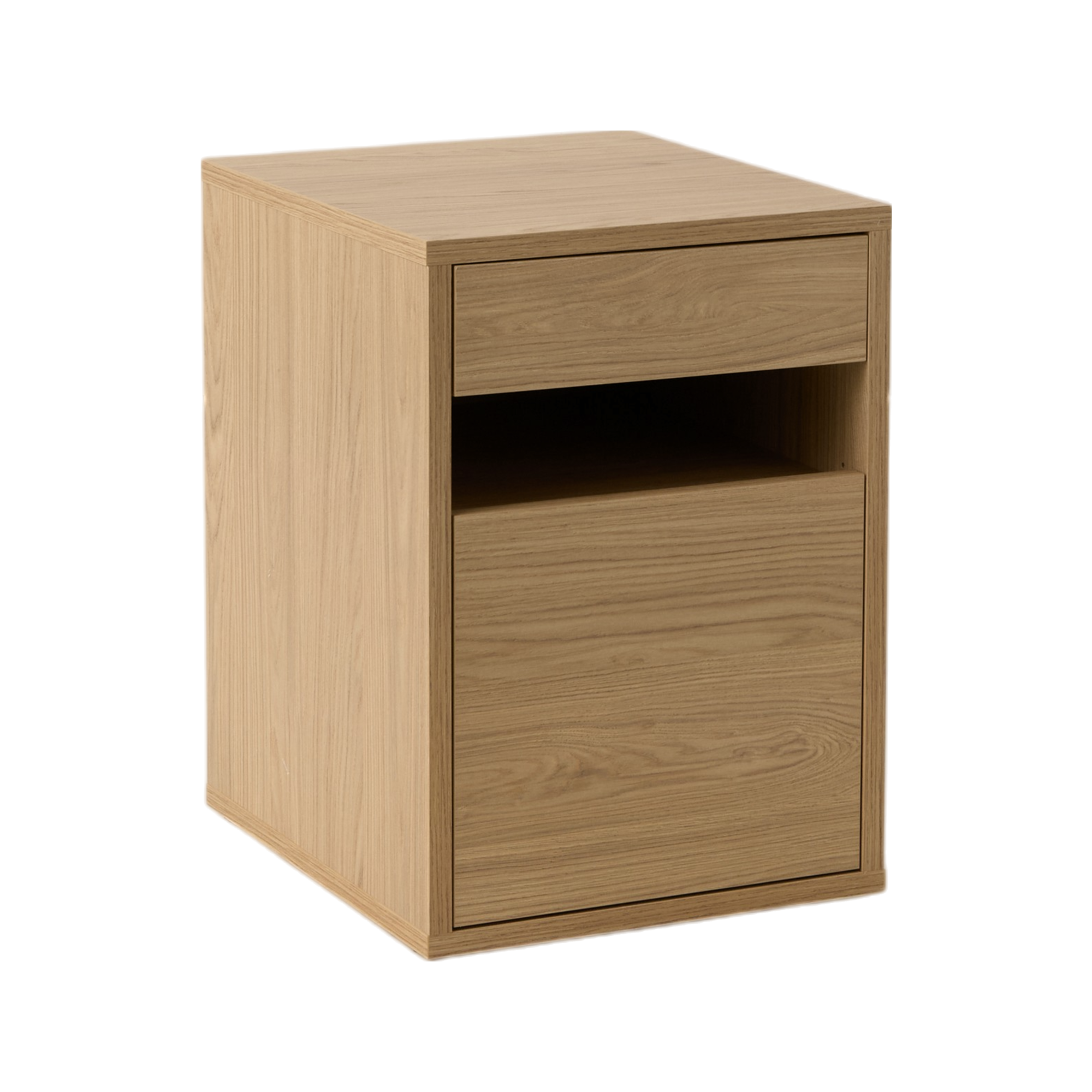 Caisson de bureau décor bois 1 tiroir 1 porte Simon CAMIF