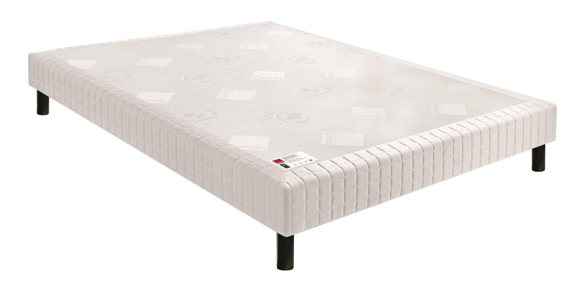 Sommier tapissier à lattes 15 cm Nature , EPEDA - Ecru - 120 x 200 cm