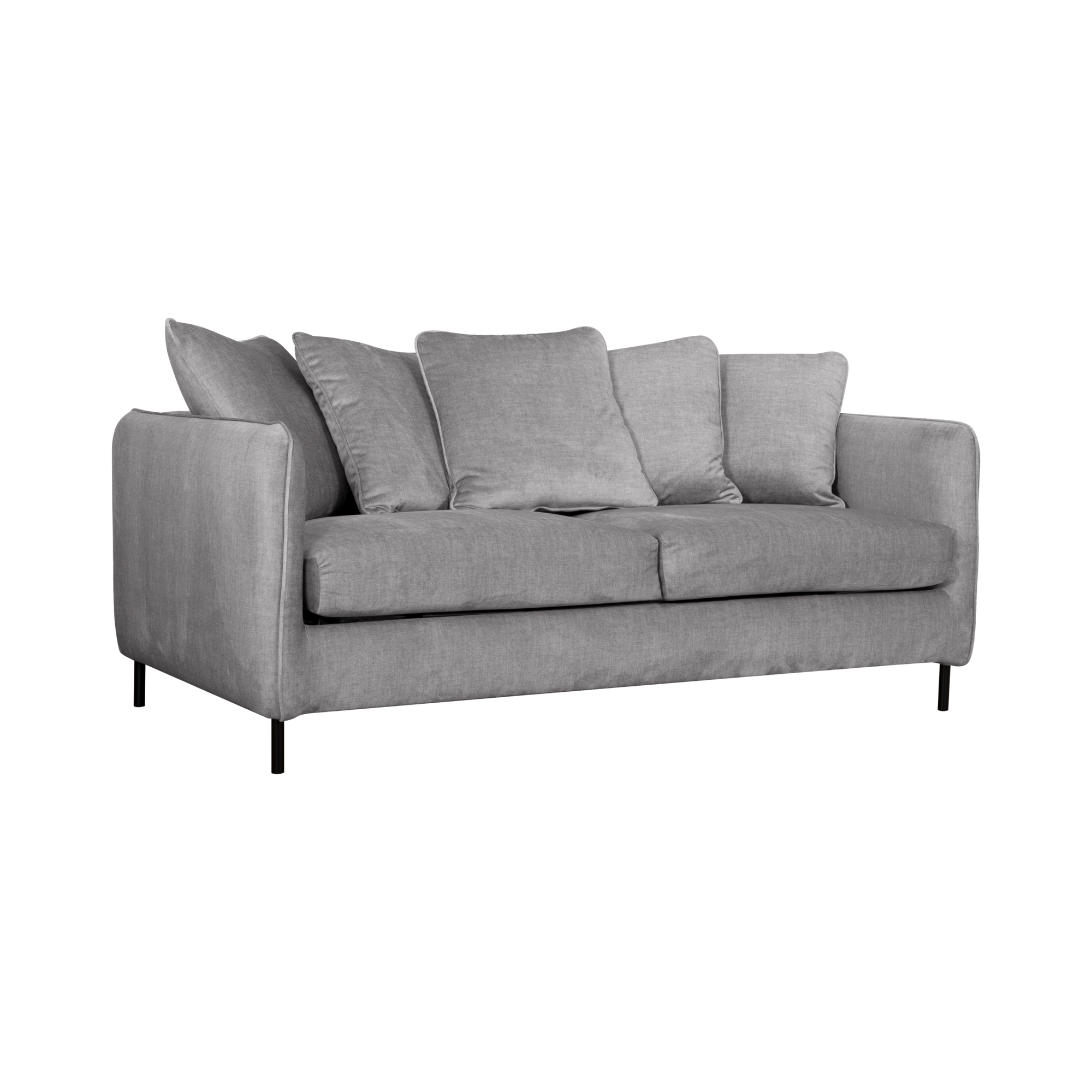 Canapé convertible velours Olympe - Gris