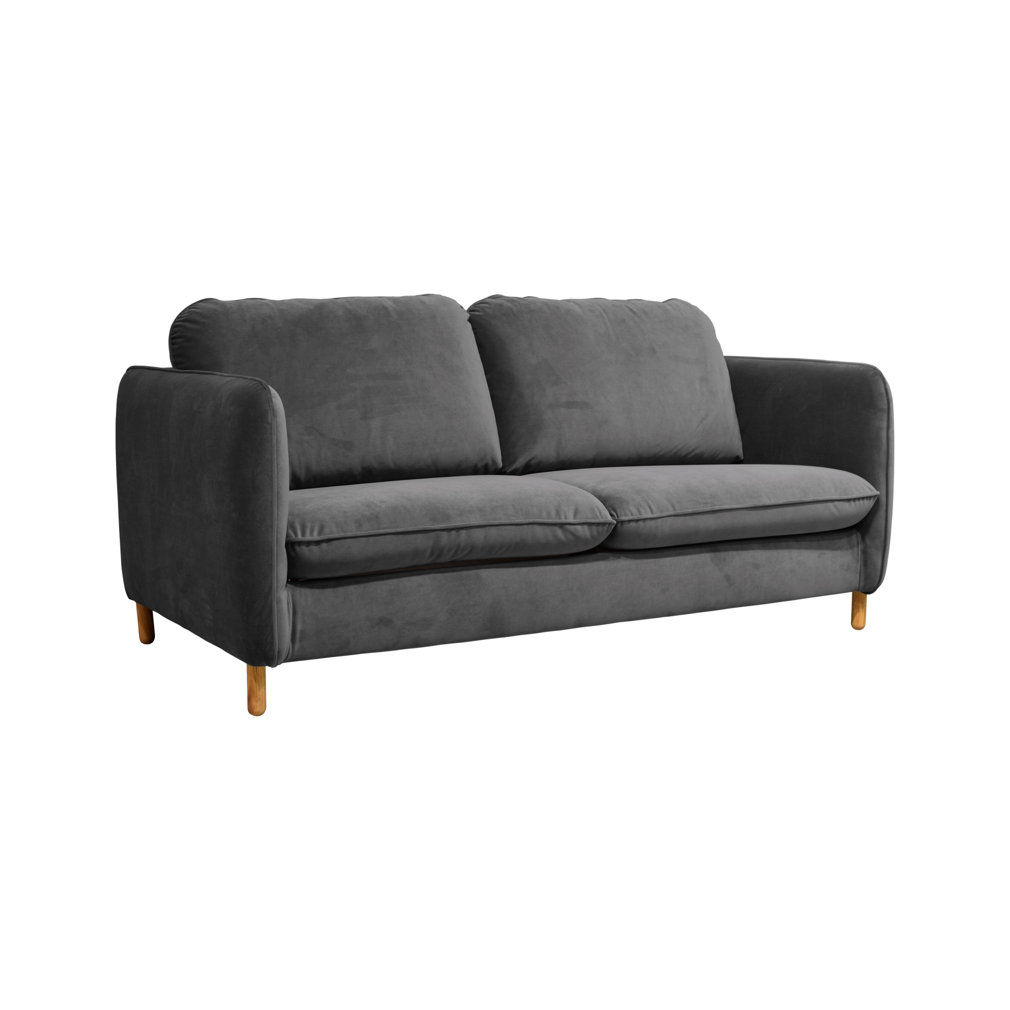 Canapé convertible velours Portimo - Gris