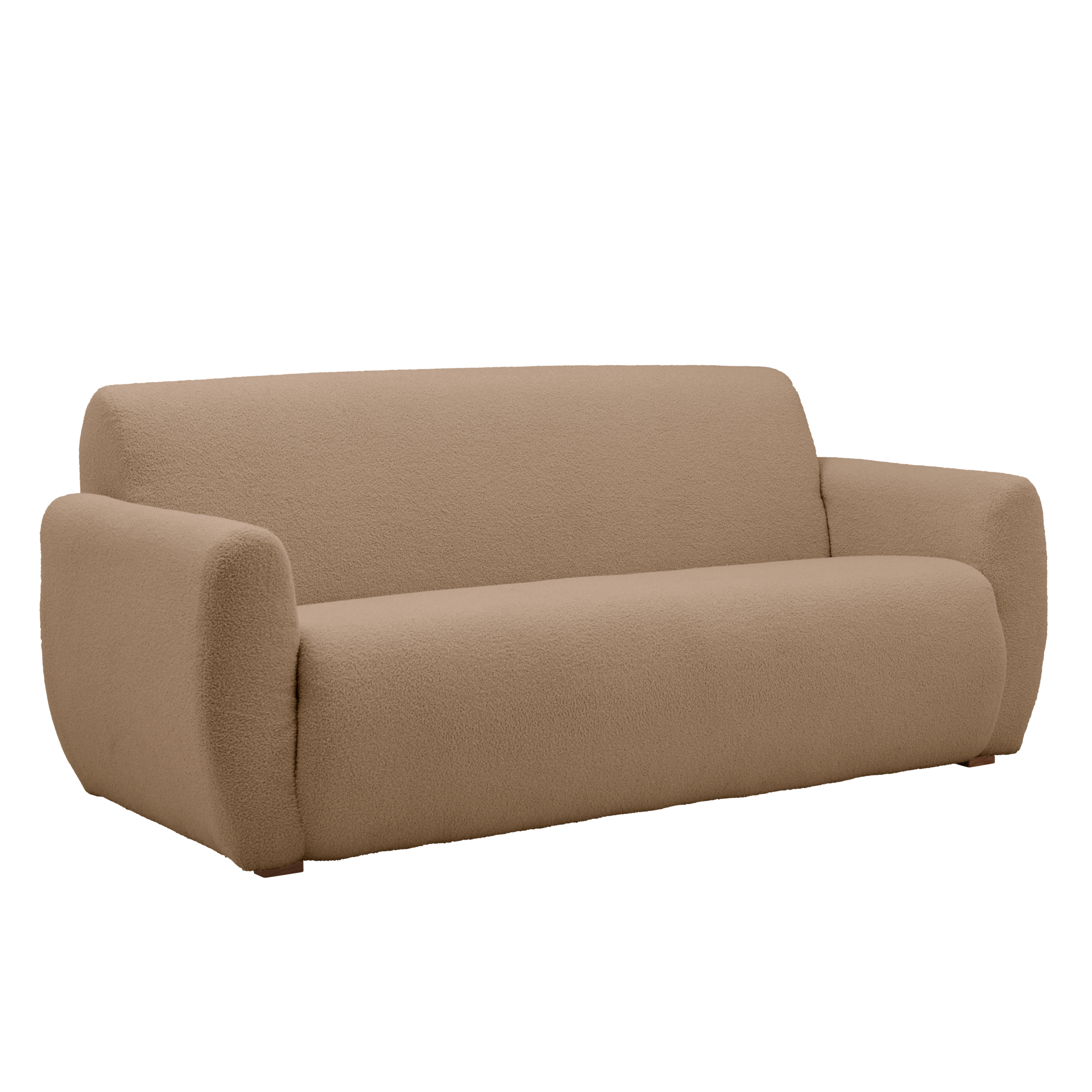 Canapé bouclette Ome - Beige - 3 places