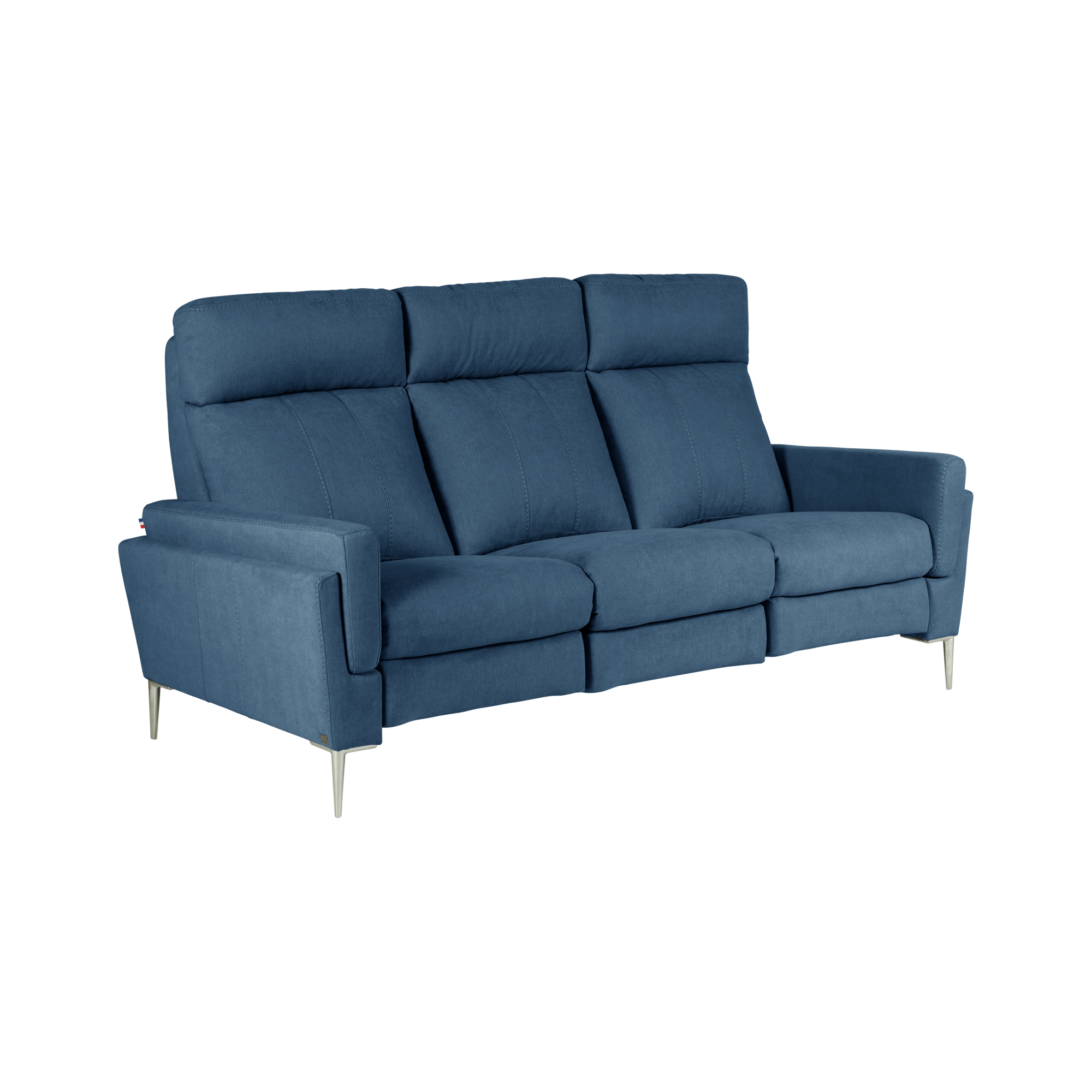 Canapé tissu Boston - Bleu Jean - Grand 3 places