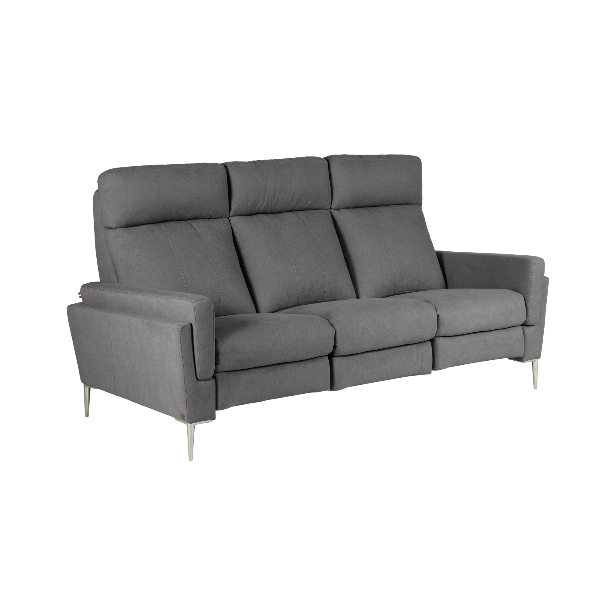 Canapé tissu Boston - Ardoise - Grand 3 places